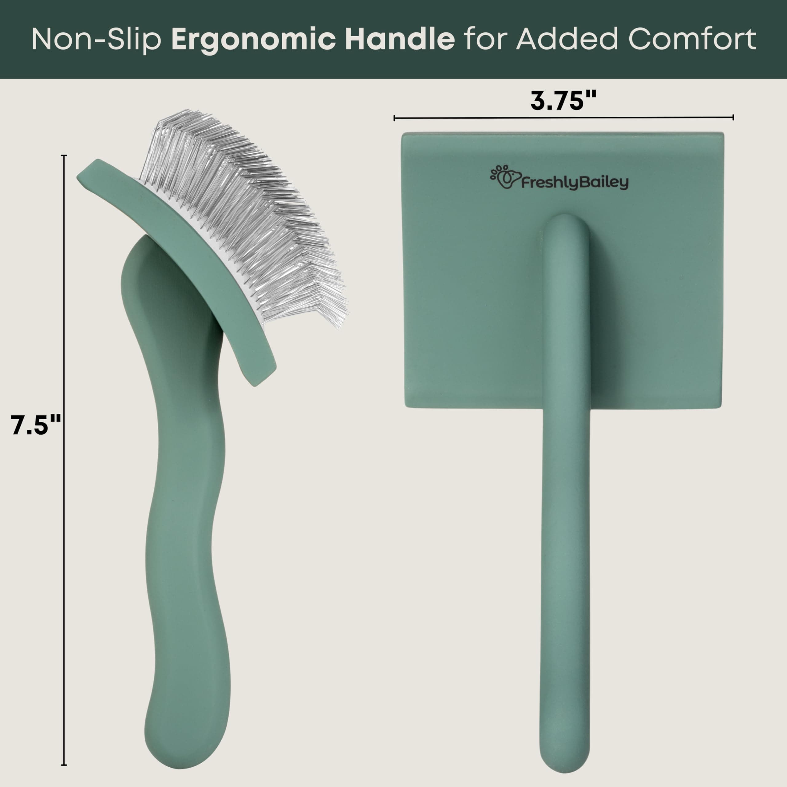 Freshly Bailey Doodle Brush for Goldendoodle, Poodle, and Labradoodle Coats - Best Slicker for Dogs With Wavy & Curly Hair - Detangle & Fluff Like a Pro - Grooming Must Haves (Large) - image 5