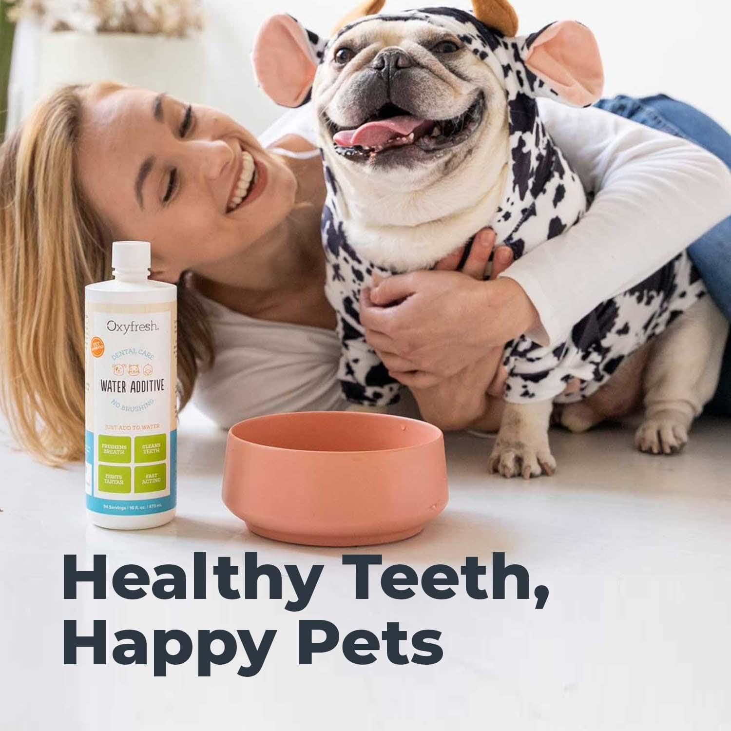 Oxyfresh Premium Pet Dental Care Solution Pet Water Additive: Best Way to Eliminate Bad Dog Breath and Cat Bad Breath - Fights Tartar & Plaque - So Easy, Just Add to Water! Vet Recommended 16 oz. - image 3