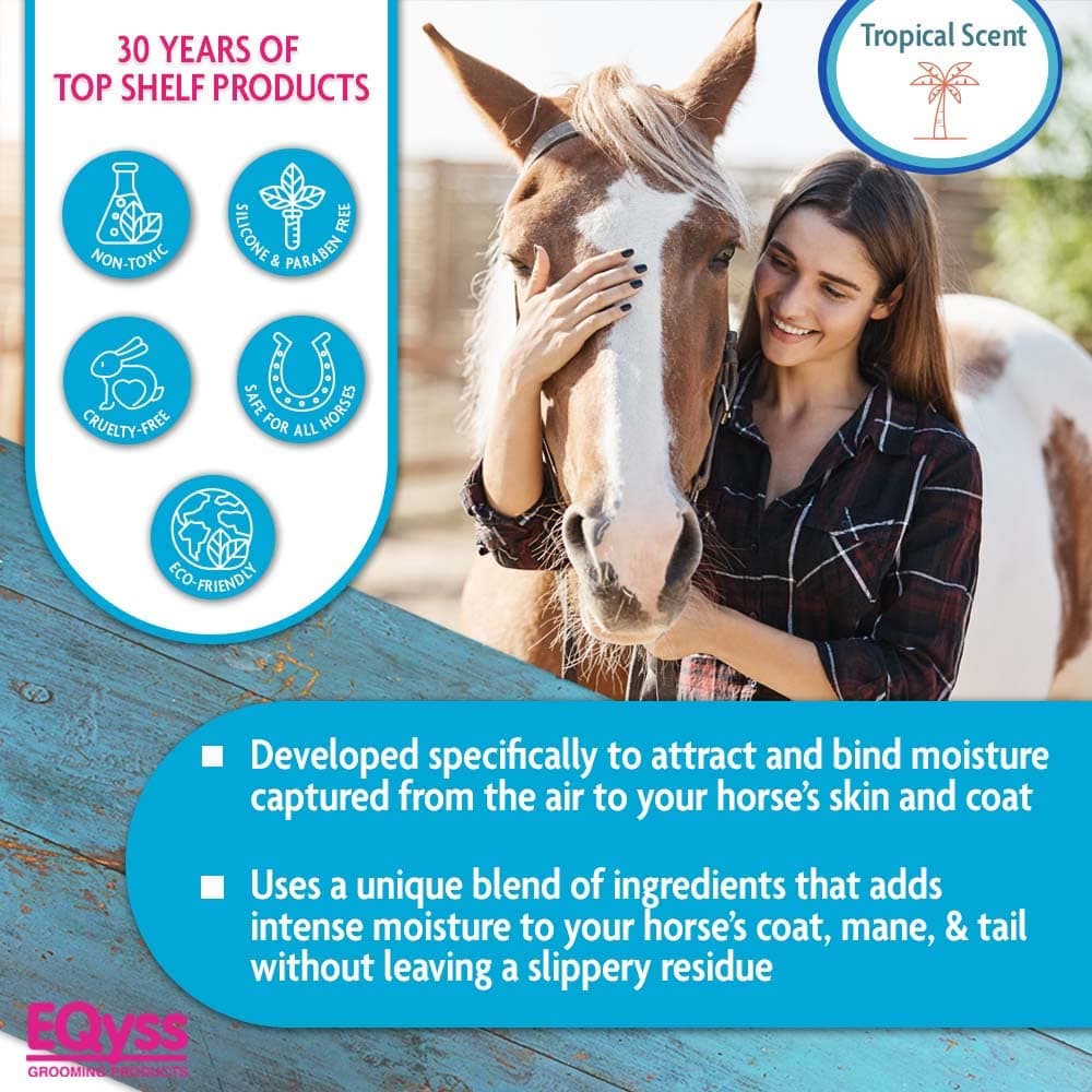 EQyss Premier Marigold Equine Coat Conditioning Spray - Moisturize Horse's Skin & Coat, Add Shine, Detangle, Repel Dirt & Dust, Silicone-Free (32 oz) - image 4