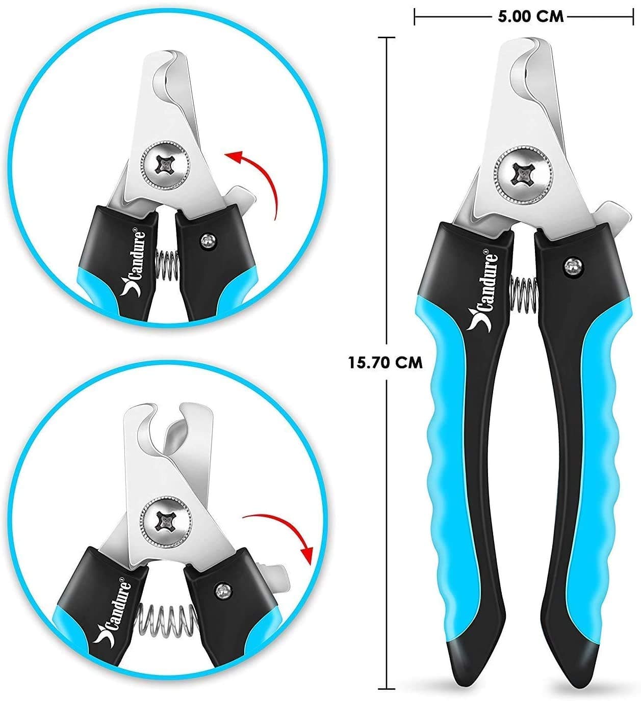 Candure Dog Nail Clippers and Trimmer with Safety Guard to Avoid Over-Cutting Toe Nails Professional Grooming Pet Nail Clipper with Nail File for Small Medium-Large Breeds - image 2