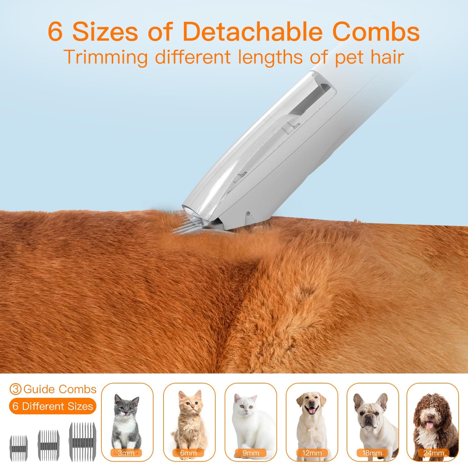 AIRROBO Dog Grooming Vacuum Kit,12000Pa Strong Pet Vacuum for Shedding,Grooming Hai,Quiet,PG100,2L Large Capacity - image 6