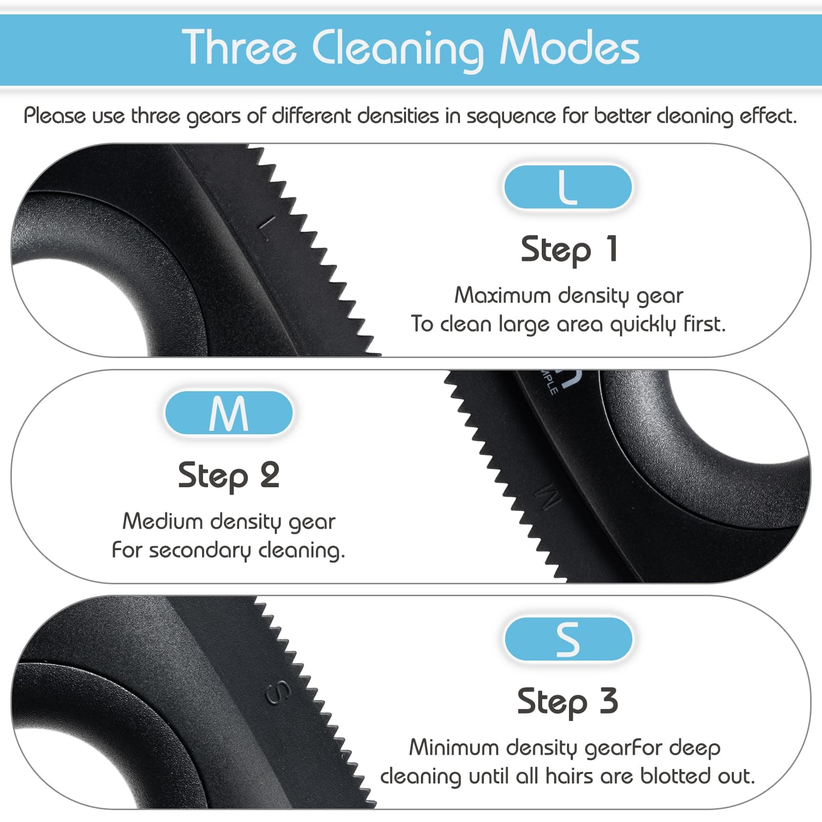 Analan Mini Pet Hair Remover for Car Detailing Supplies, Carpet Dog Hair Remover for Car Interior, Triangle Dog Hair Remover for Auto Detailing, Couch, Furniture, Lint, Carpet (Jet Black) - image 5