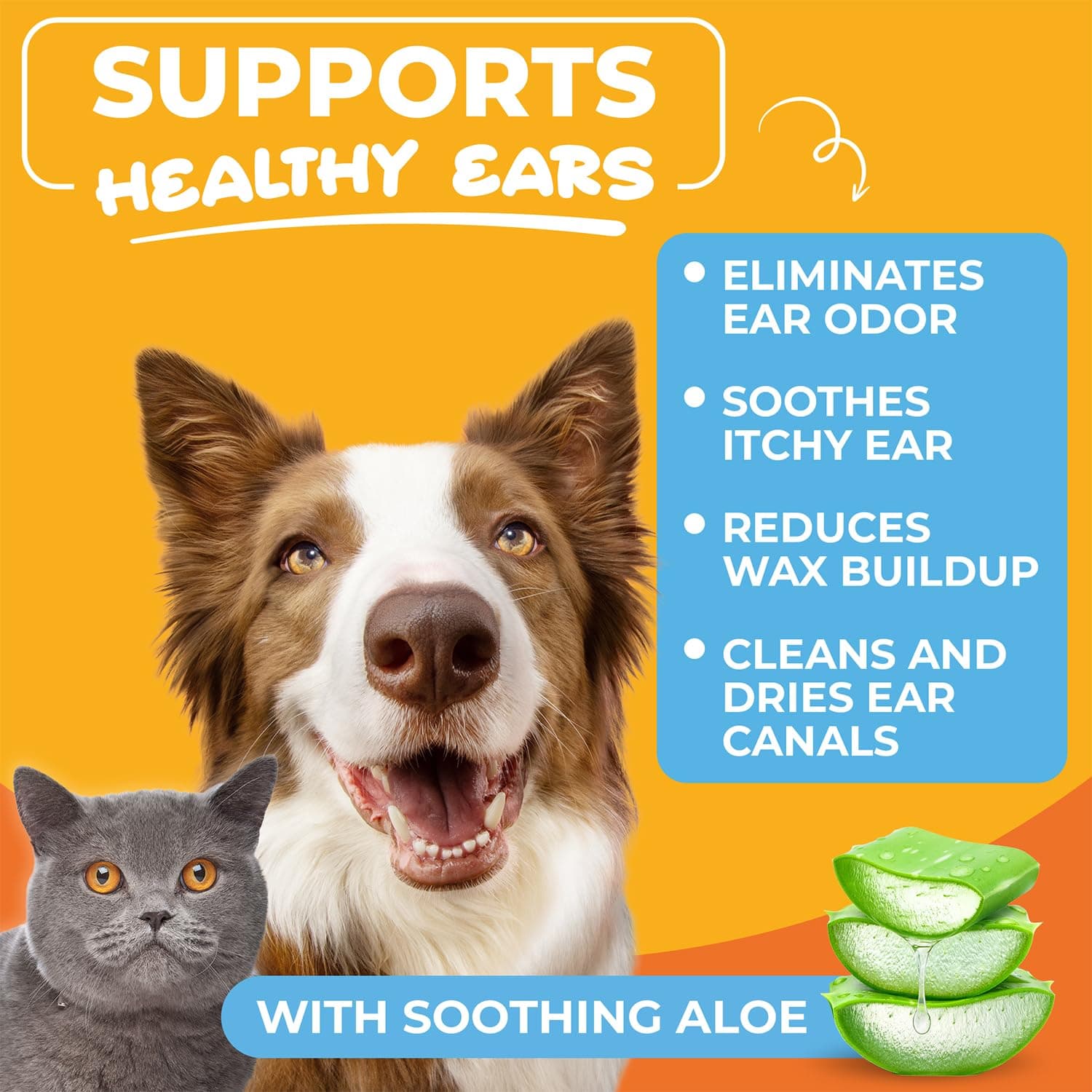 Dog Ear Cleaner Wipes – Finger Wipes for Dogs & Cats – Cleaning, Soothing, & Deodorizing Itchy Ears – Pet Ear Relief Solution (Coconut) - image 3