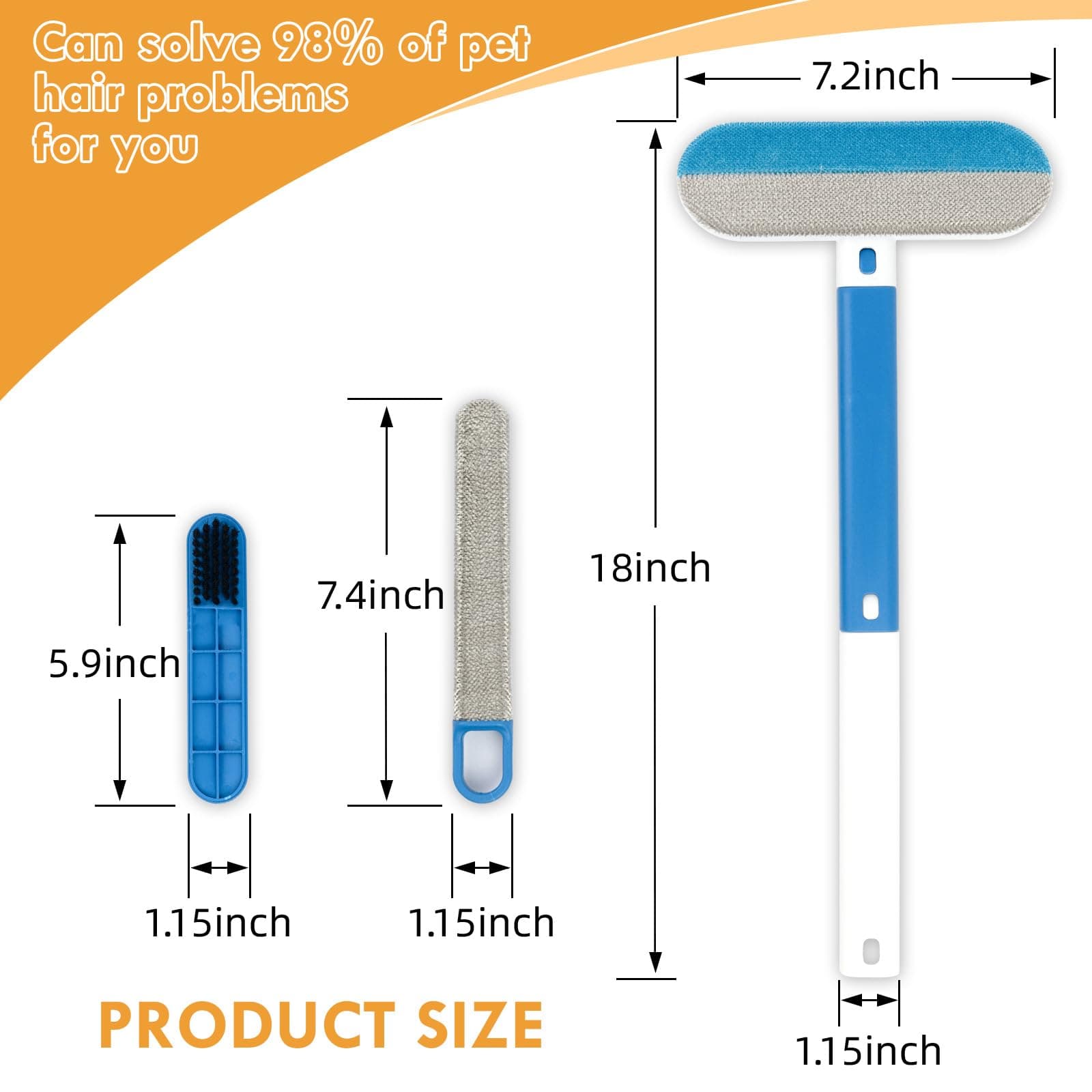 Pet Hair Remover for Couch,18 Inch, Suitable for dog and cat hair, Washable, Reusable, Suitable for Sofas Carpets Sheets and Other Furniture, Eco-friendly and durable - image 7