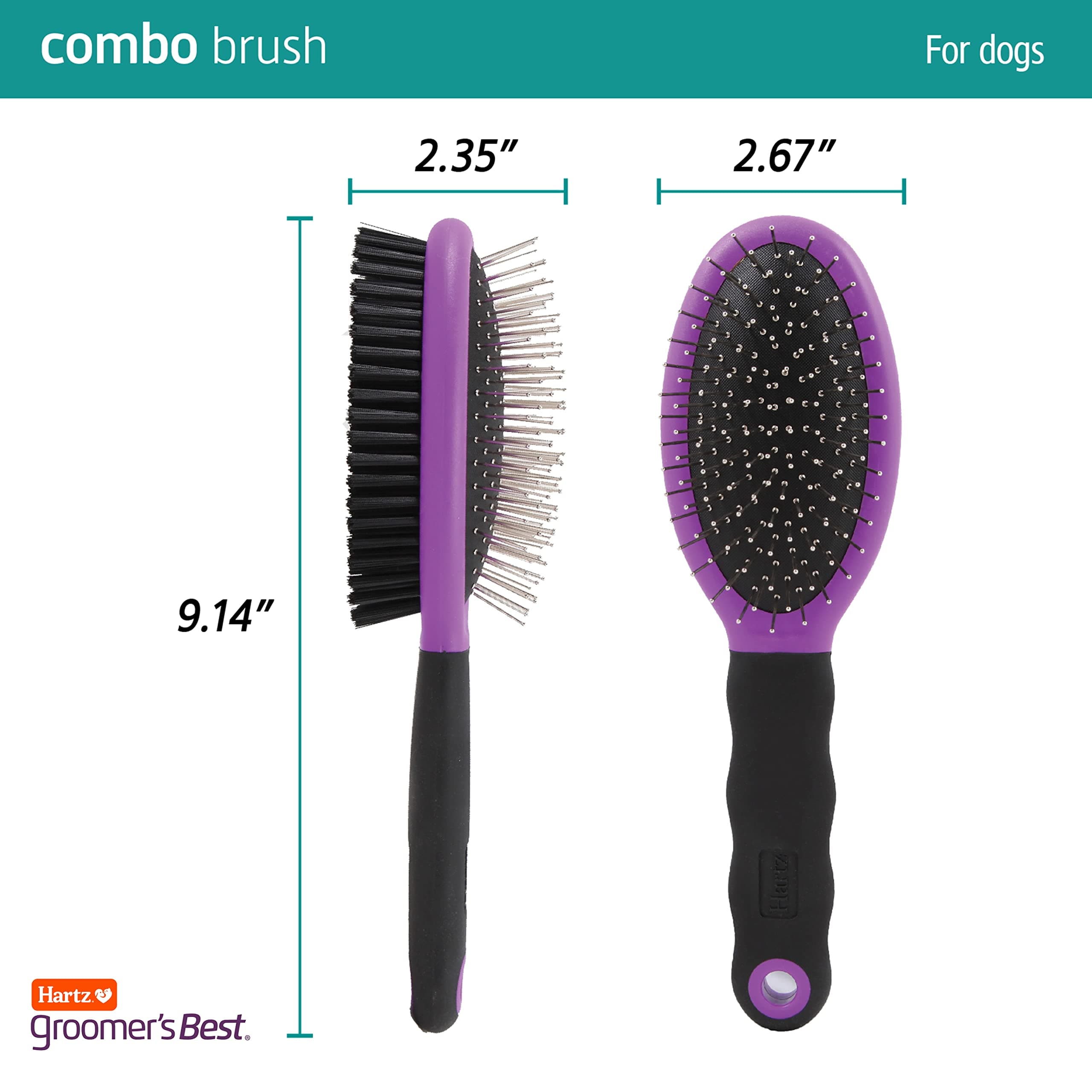 Hartz Groomer's Best Combo Dog Brush, Multi-Colored - image 6