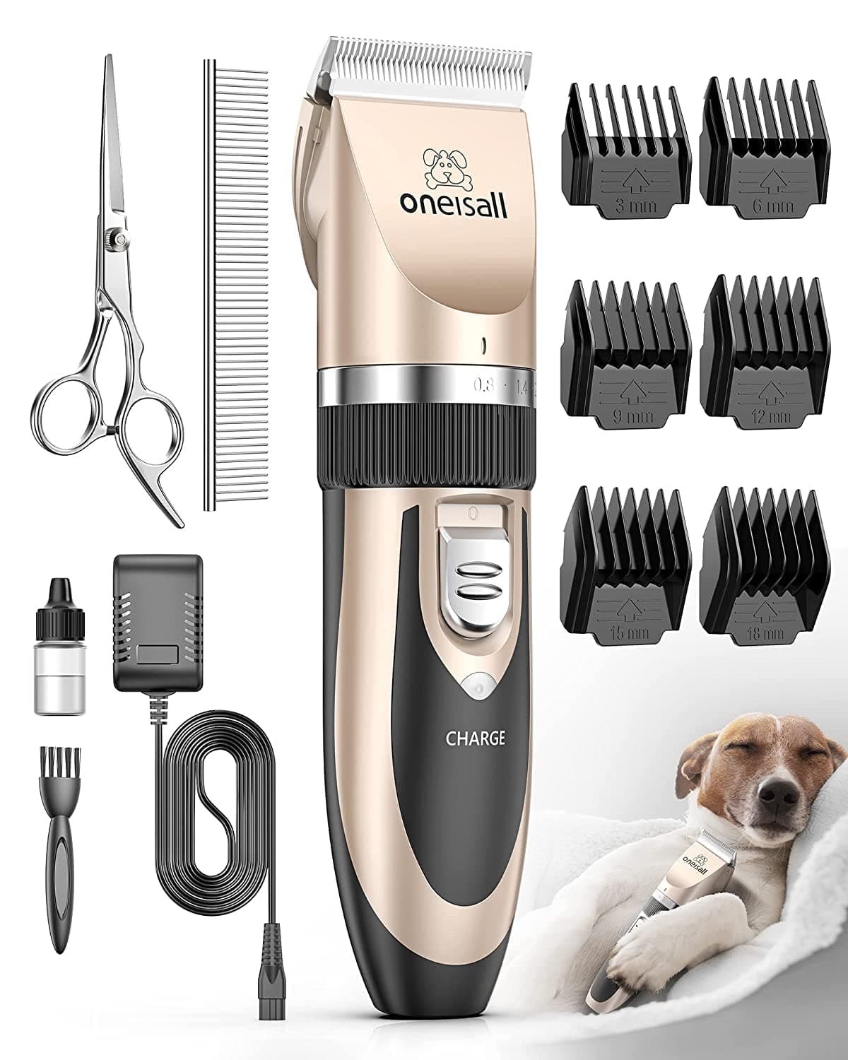 oneisall Low Noise Dog Clipper Review: Quiet, Cordless Grooming Kit for Home Trims