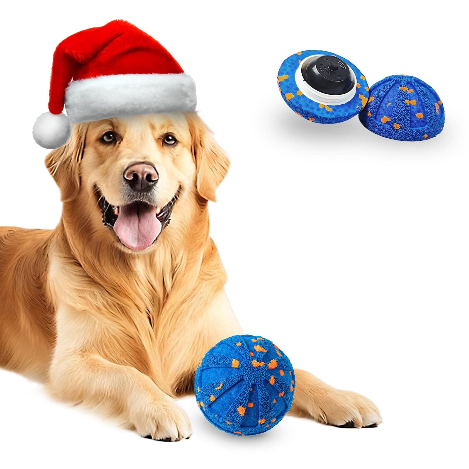 Interactive Dog Toys Ball, 3 Play Modes with Colorful Lights, Automatic Moving, Bouncing, E-TPU Material, Suitable for Large and Medium-Sized Dogs, Used for Boredom Relief and Daily Training