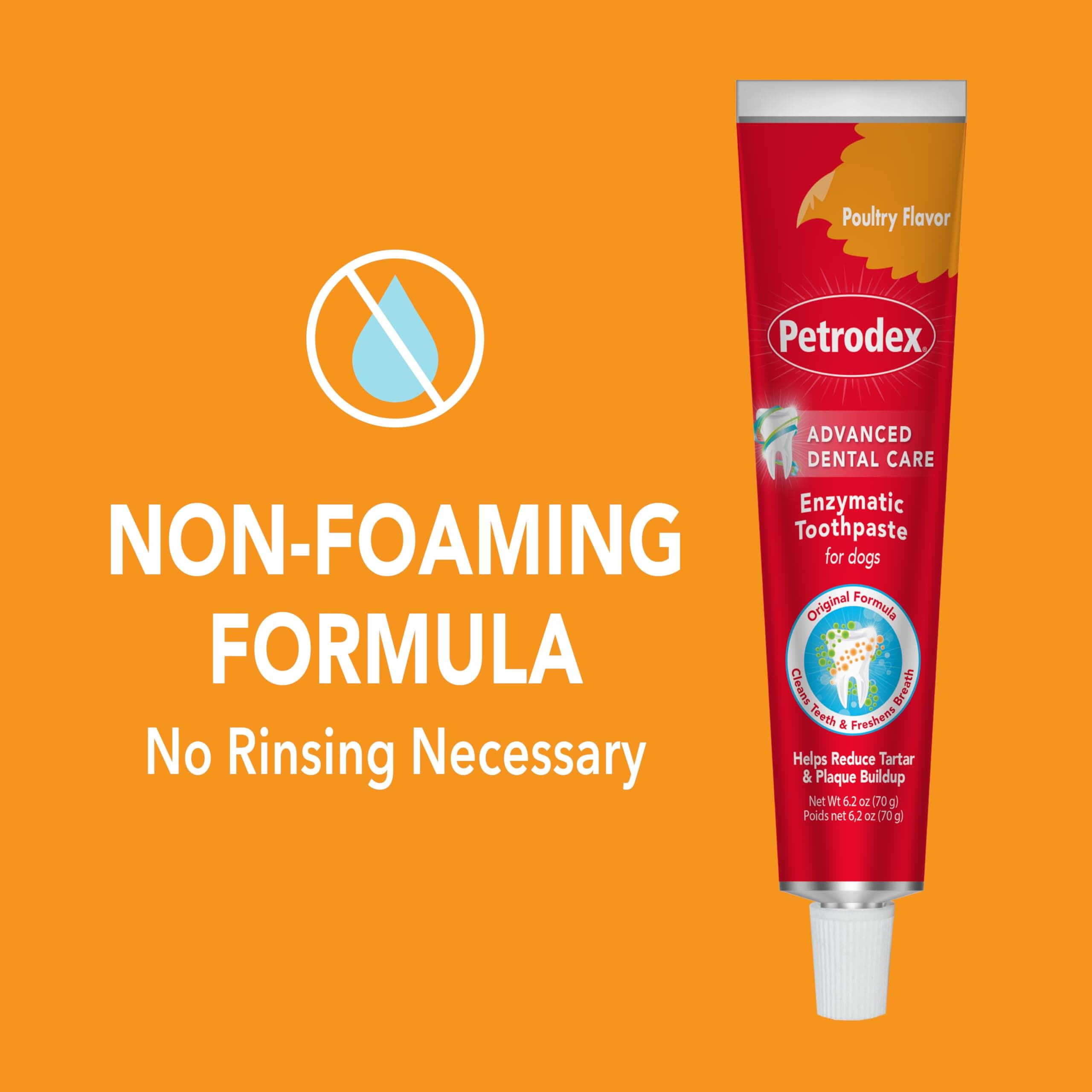Petrodex Toothpaste for Dogs and Puppies, Cleans Teeth and Fights Bad Breath, Reduces Plaque and Tartar Formation, Enzymatic Toothpaste, Poultry Flavor, 6.2oz - image 5