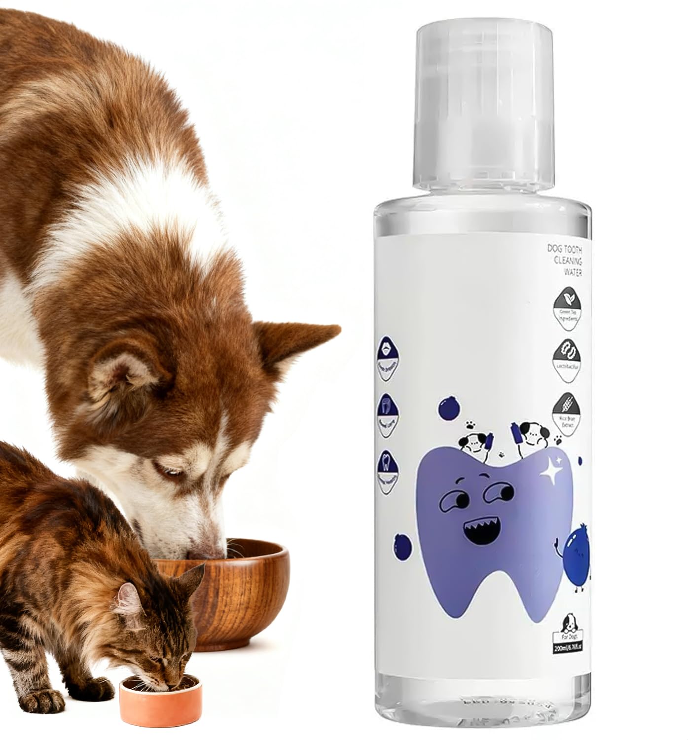 Dental Water Additive, Specialized Dental Care Formula, Natural Flavorless Teeth Cleaning Mouthwash, Freshens Dog Breath & Promotes Healthy Gums, Easy Daily Use for All Pet（1pcs）