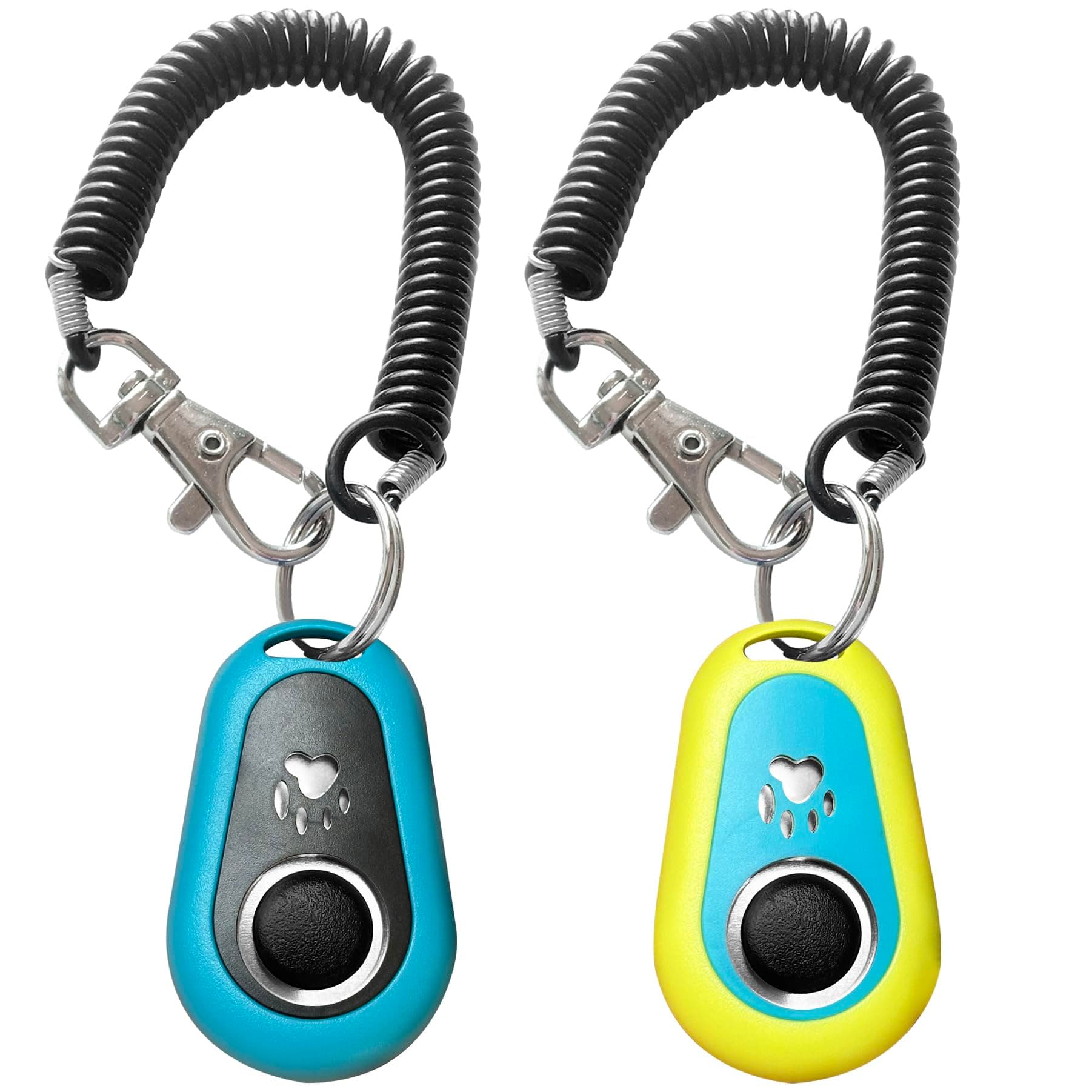 Pet Clicker for Dogs/Cats/Horses/Birds or Other Animals - Clickers for Training (Blue + Green)