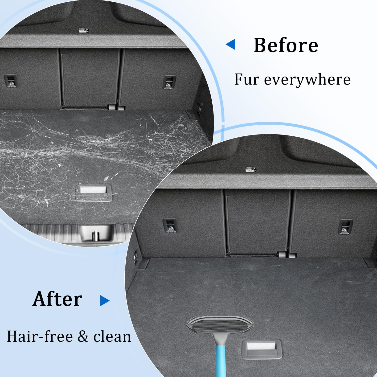 Pet Hair Removal Tool and Pet Hair Remover with 3 in 1 Silicone, Cat Dog Hair and lint Fur Remover for Carpet Couch Cat Tree Bed Furniture and Car Interior, Reusable and Portable,2 Pack - image 5