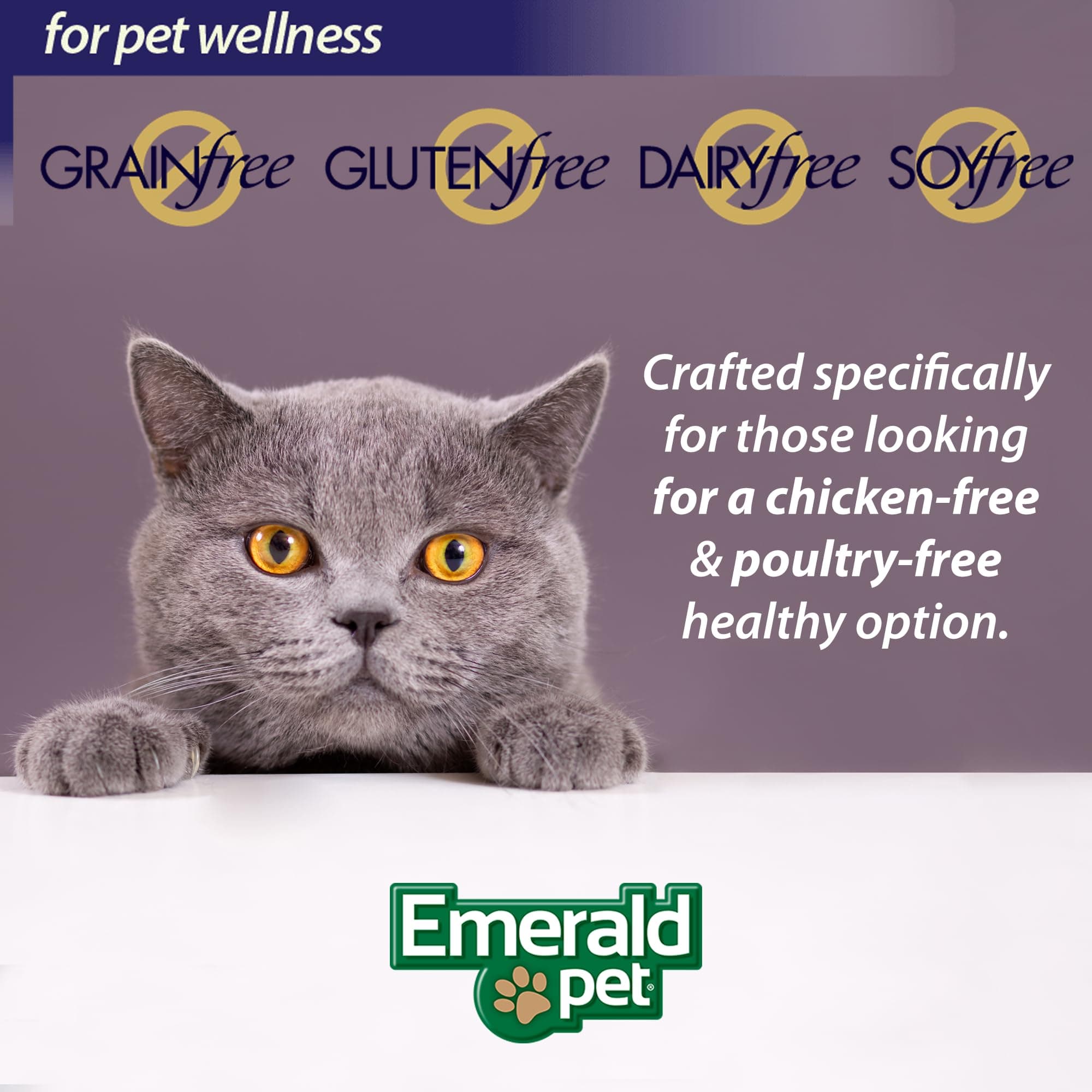 Emerald Pet Wholly Fish! Chicken-Free Feline Treats, Salmon Recipe — Tasty and Crunchy Salmon Cat Treats — Chicken-Free, Grain Free, Natural Cat Treats — Made in USA, 3 oz - image 6