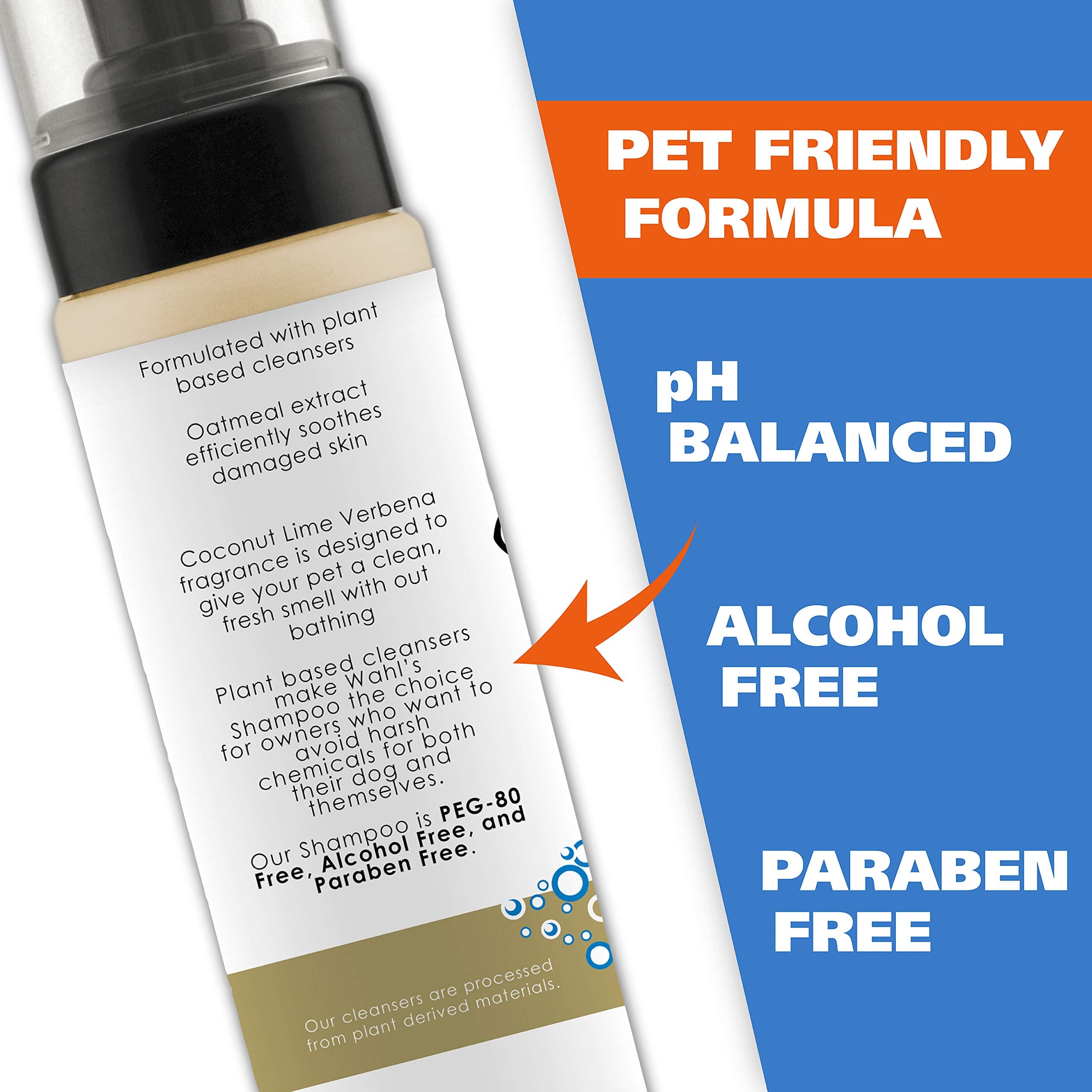 Wahl USA Pet Friendly Waterless No Rinse Shampoo for Animals - Coconut Lime Verbena Scent – Oatmeal Formula Cleans, Conditions, Detangles & Moisturizes Dogs Fur – 7.1 Oz - Model 820015A - image 4