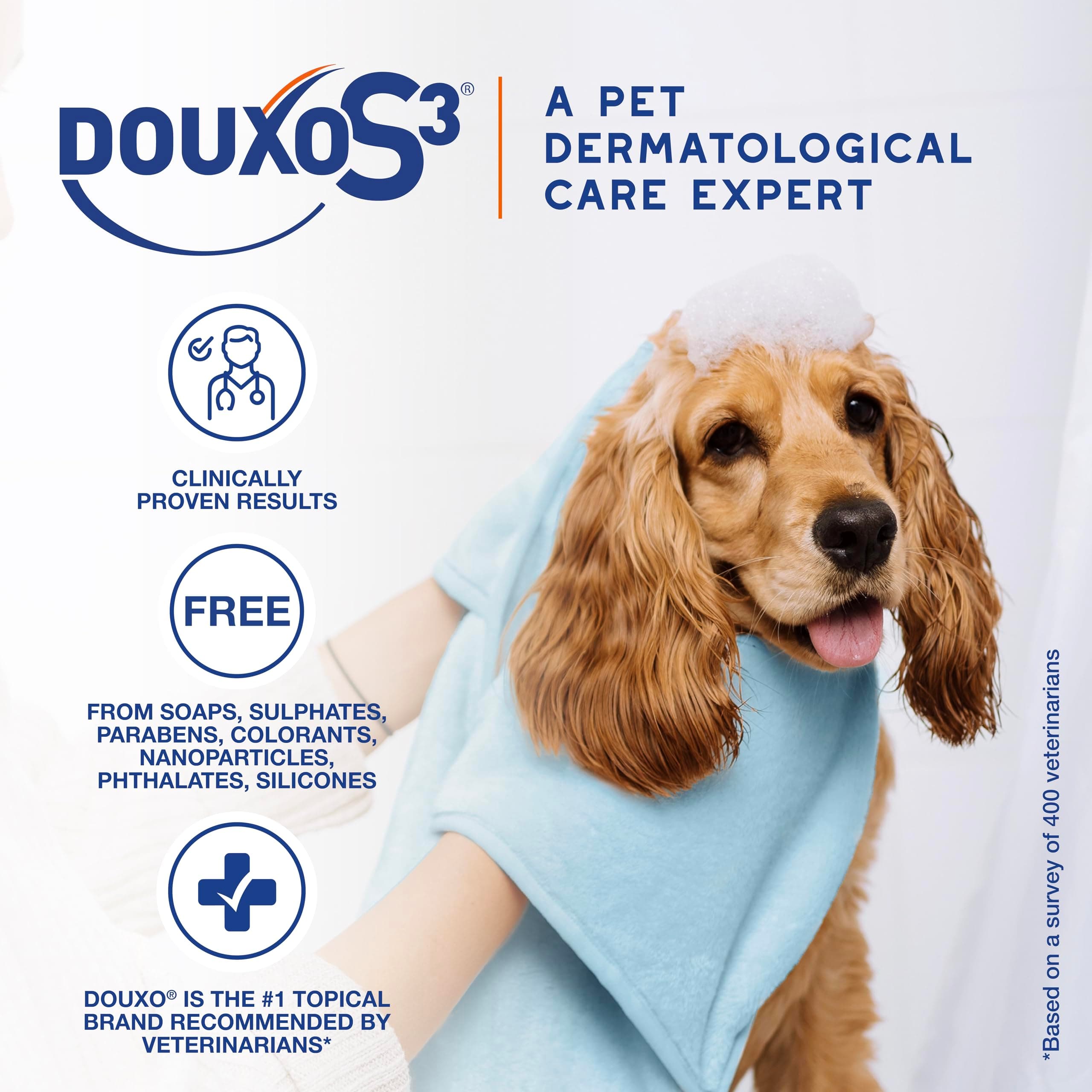 Douxo S3 Pyo Shampoo, Contains 3% Chlorhexidine & 0.5% Ophytrium, Antiseptic & Hydrating, For Bacterial or Yeast Skin Infections, For Dogs and Cats, 6.7 fl. oz. (200mL) - image 4