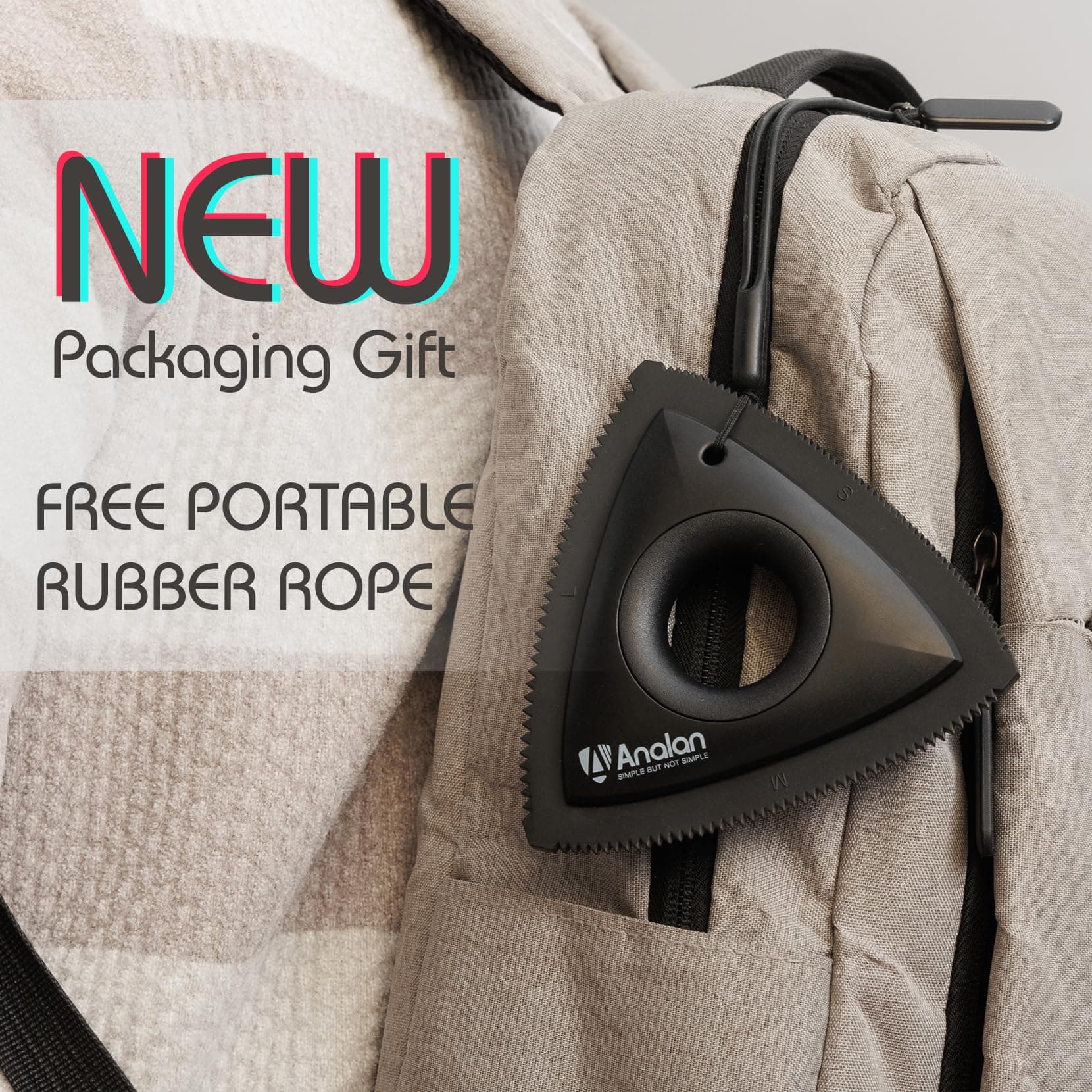 Analan Mini Pet Hair Remover for Car Detailing Supplies, Carpet Dog Hair Remover for Car Interior, Triangle Dog Hair Remover for Auto Detailing, Couch, Furniture, Lint, Carpet (Jet Black) - image 7