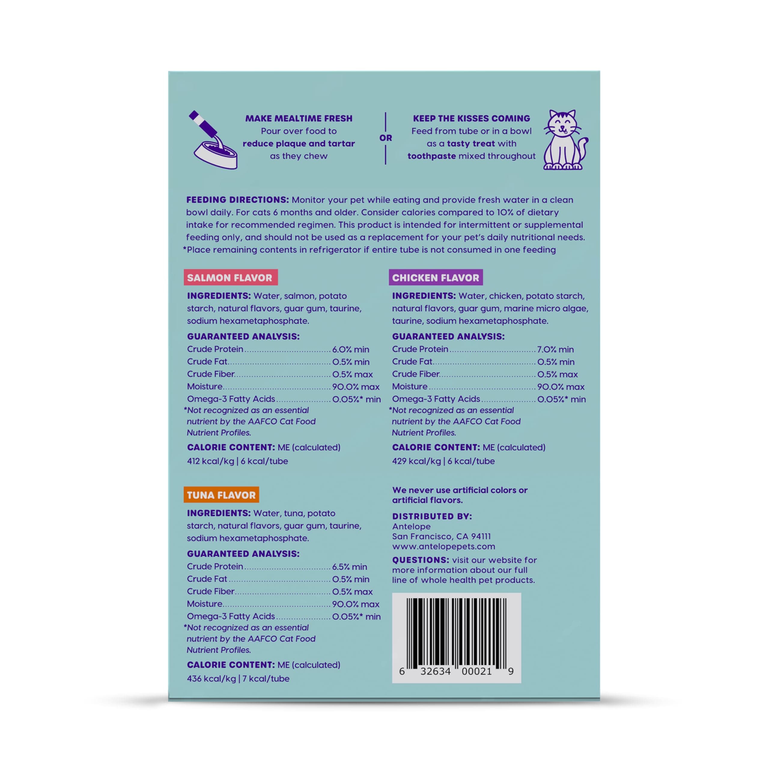 Ark Naturals, Kiss Me-Ow Lickable Variety Pack, 21 x 0.5 oz Assorted Tubes - image 2