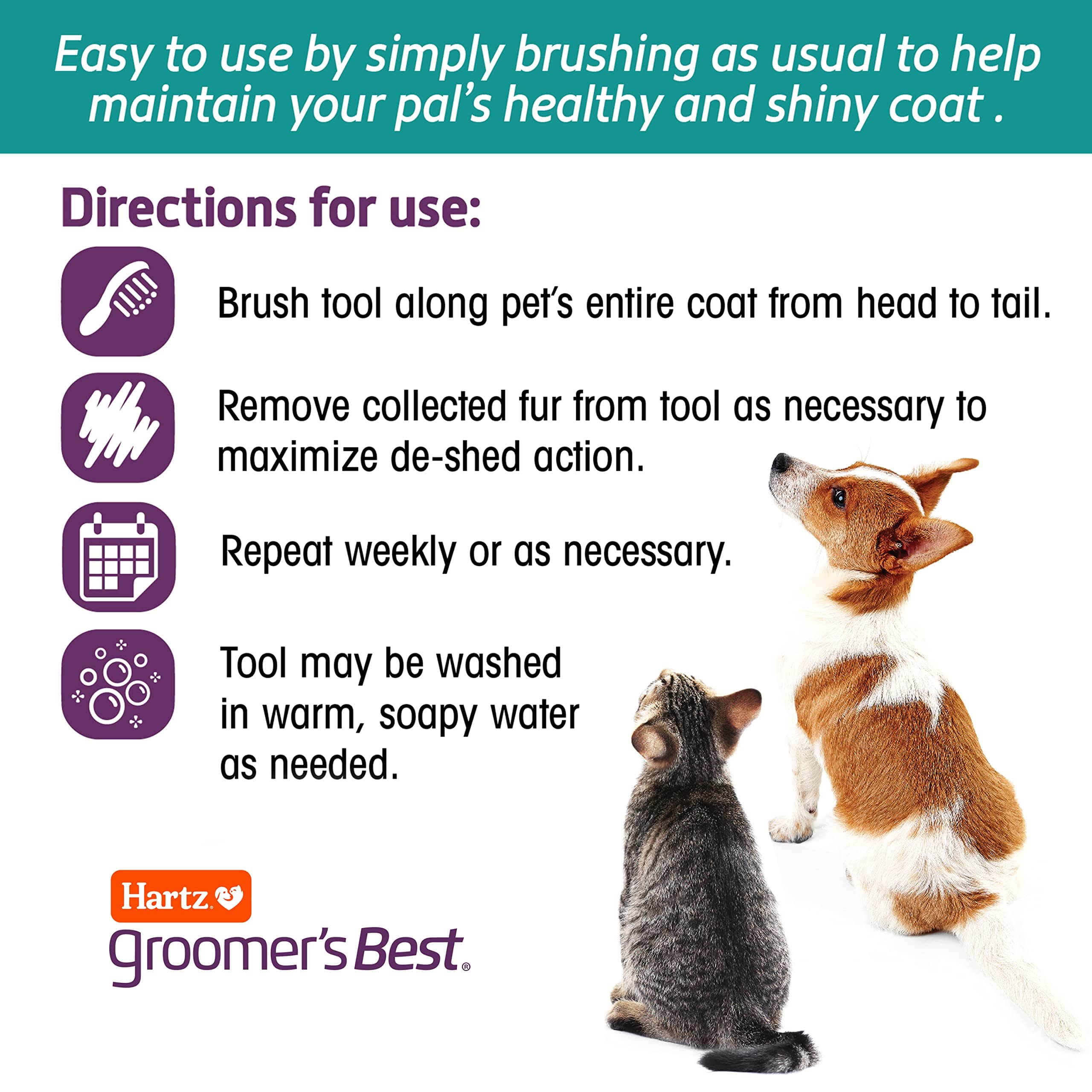 Hartz Groomer's Best Combo Dog Brush, Multi-Colored - image 8