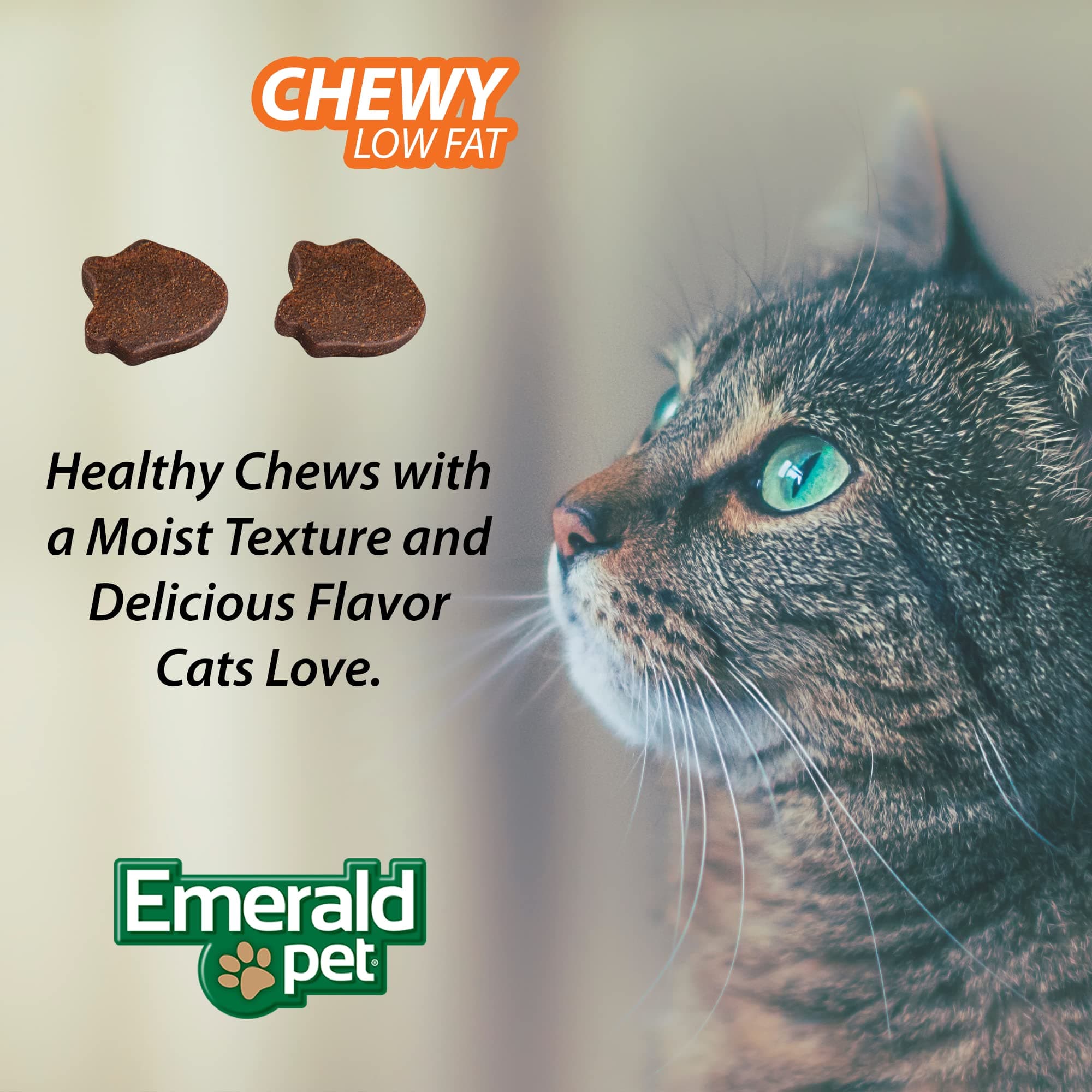 Emerald Pet Feline Health Chews Hairball Support — Natural Grain Free Feline Hairball Control Chews — Hairball Control Cat Supplements for Hairball Prevention and Elimination — Made in USA, 2.5 oz - image 6
