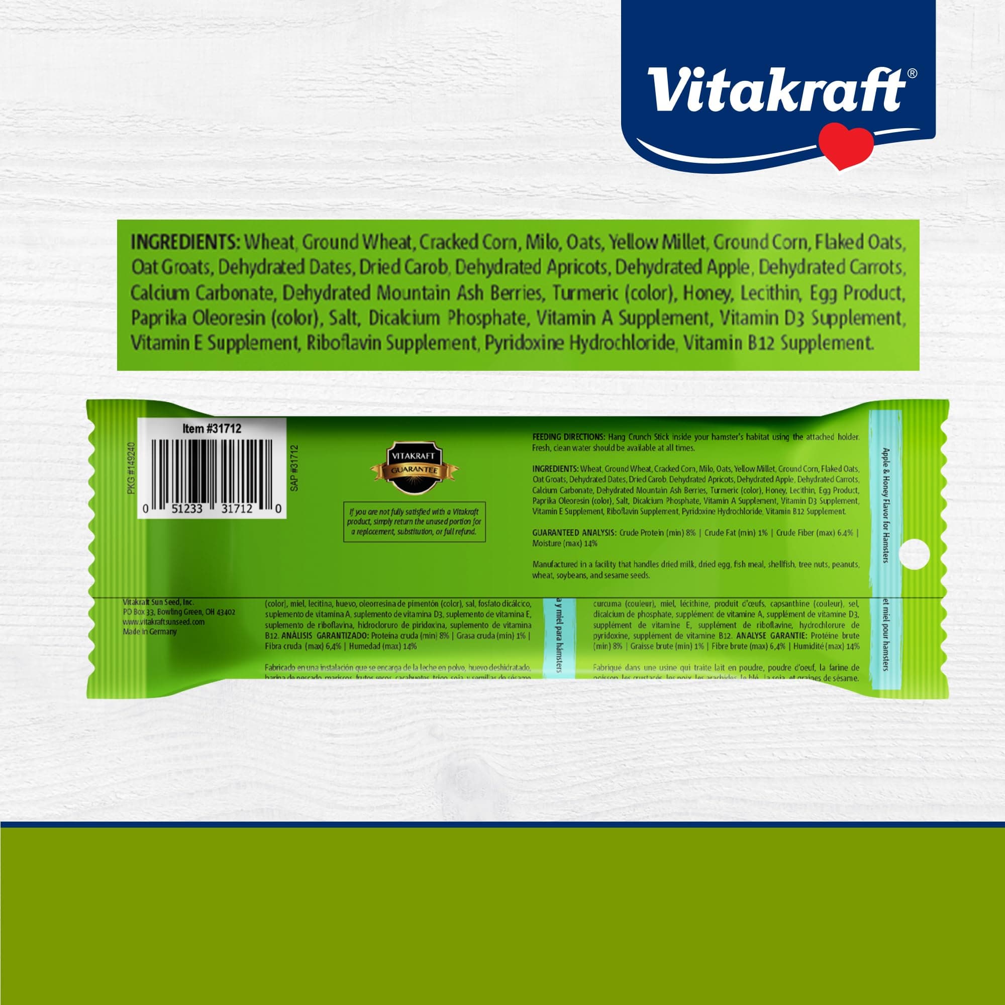 Vitakraft Crunch Sticks Hamster Treats Apple and Honey Flavor 2 Pack - Wholesome Crunchy Chew Sticks for Hamsters and Gerbils - Enrichment Chew Toy with Natural Wood Core - image 7