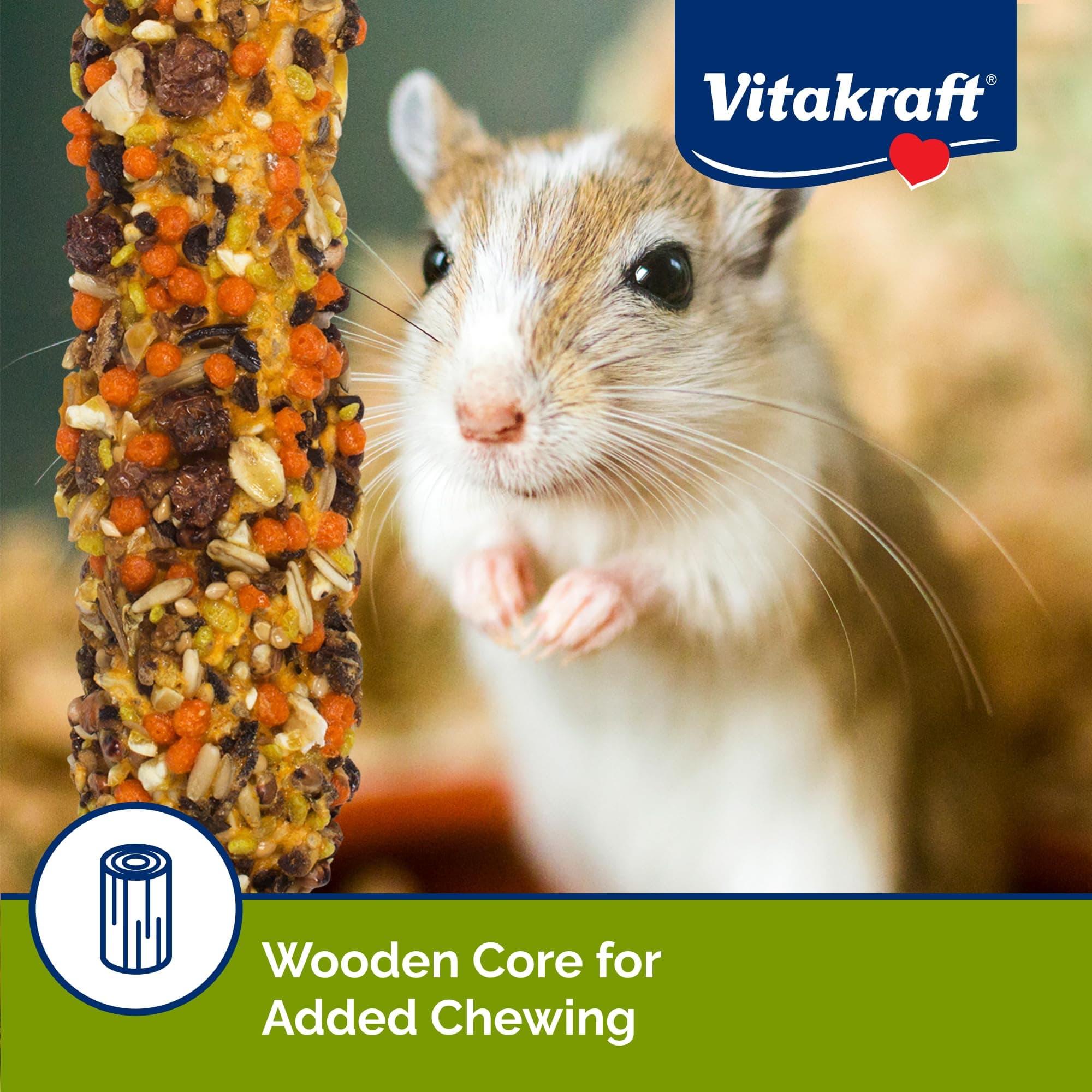 Vitakraft Crunch Sticks Hamster Treats Apple and Honey Flavor 2 Pack - Wholesome Crunchy Chew Sticks for Hamsters and Gerbils - Enrichment Chew Toy with Natural Wood Core - image 5