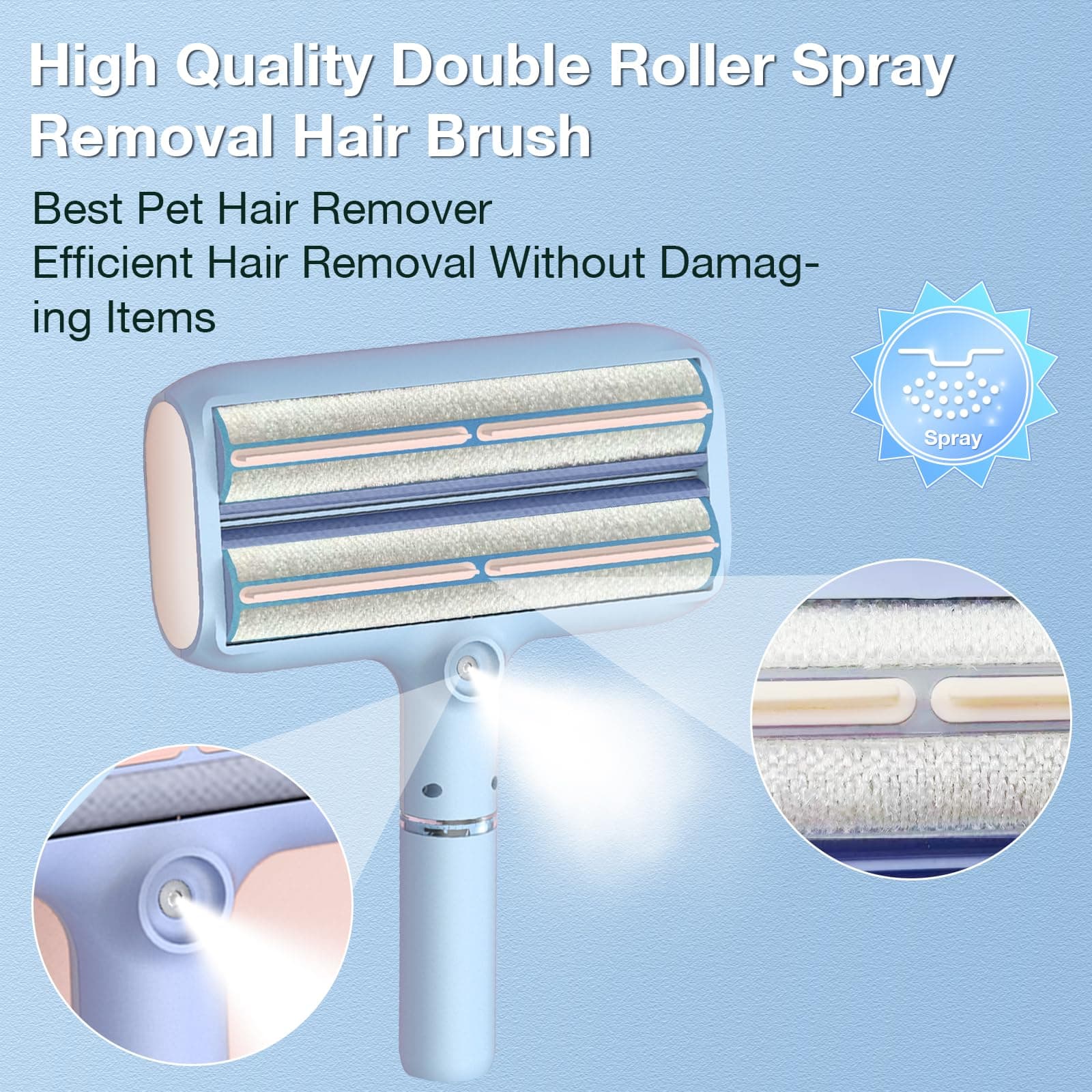 Pet Hair Removal Tool: New Upgraded Pet Hair Remover with Fur Bin-Reusable Lint Roller for Pet Hair-Cat and Dog Hair Remover for Couch, Furniture, Carpet, Clothes, Car Seat - Essential for Pet Owners - image 3