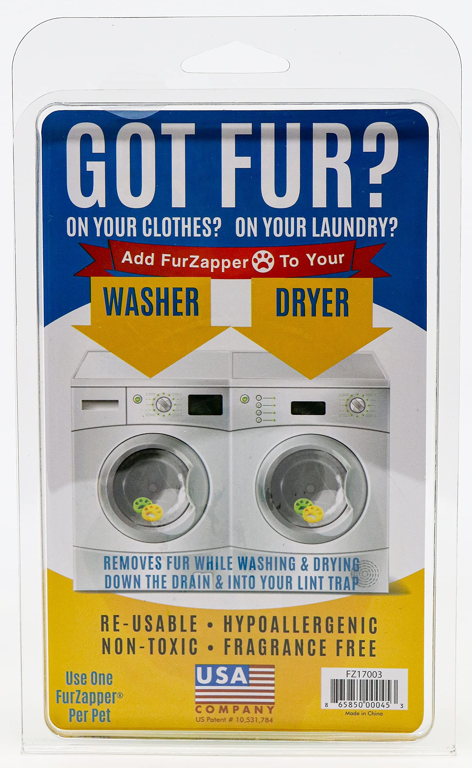 FurZapper Pet Hair Remover for Laundry, 2 Pack - Reusable Dog & Cat Hair Remover Tool As Seen on Shark Tank - Removes Pet Fur, Hair, Lint, Dander From Clothes & Laundry - Use 1 FurZapper Per Pet - image 2