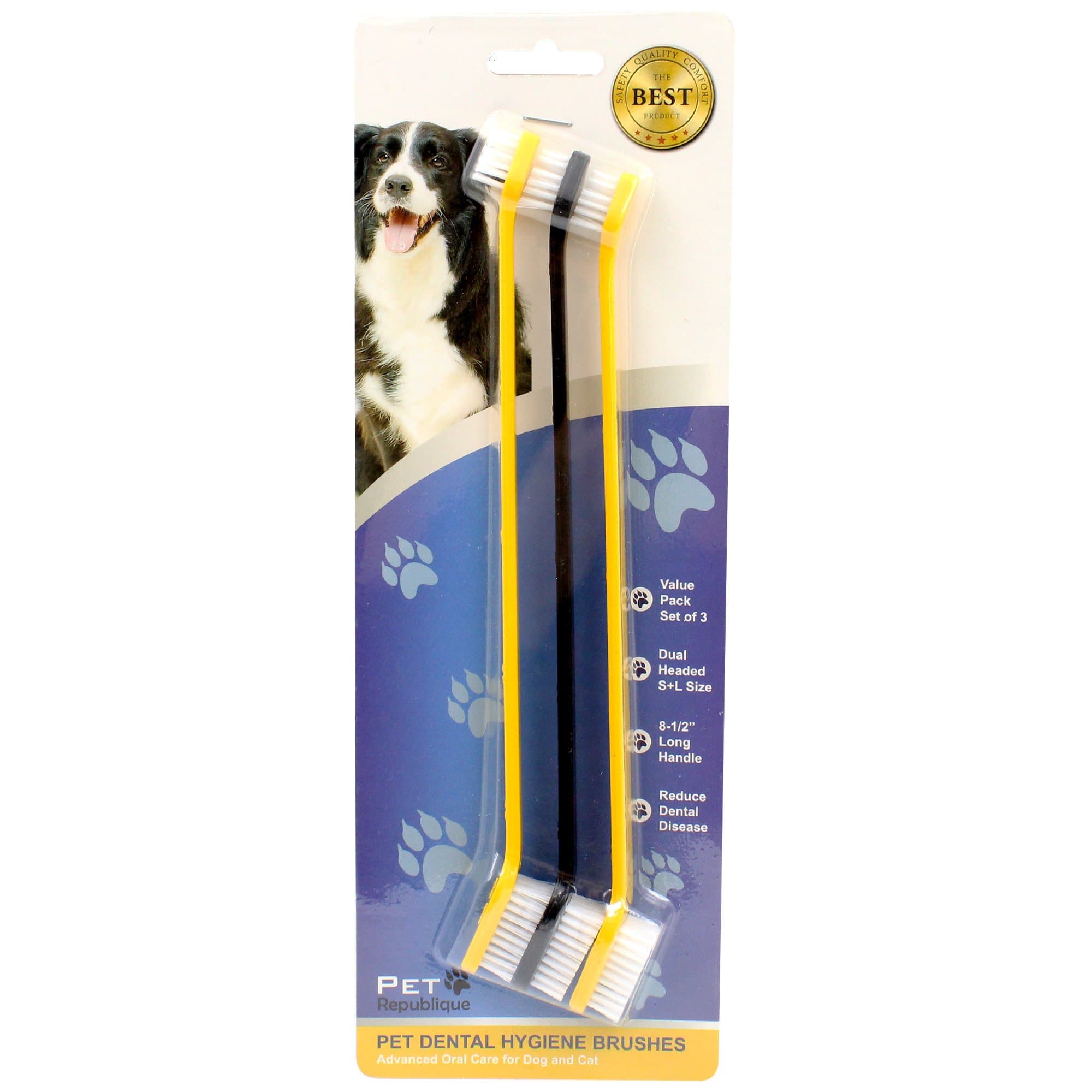 Pet Republique Dog Toothbrush Set of 6 – Dual Headed Dental Hygiene Brushes for Small to Large Dogs, Cats, and Most Pets - image 2