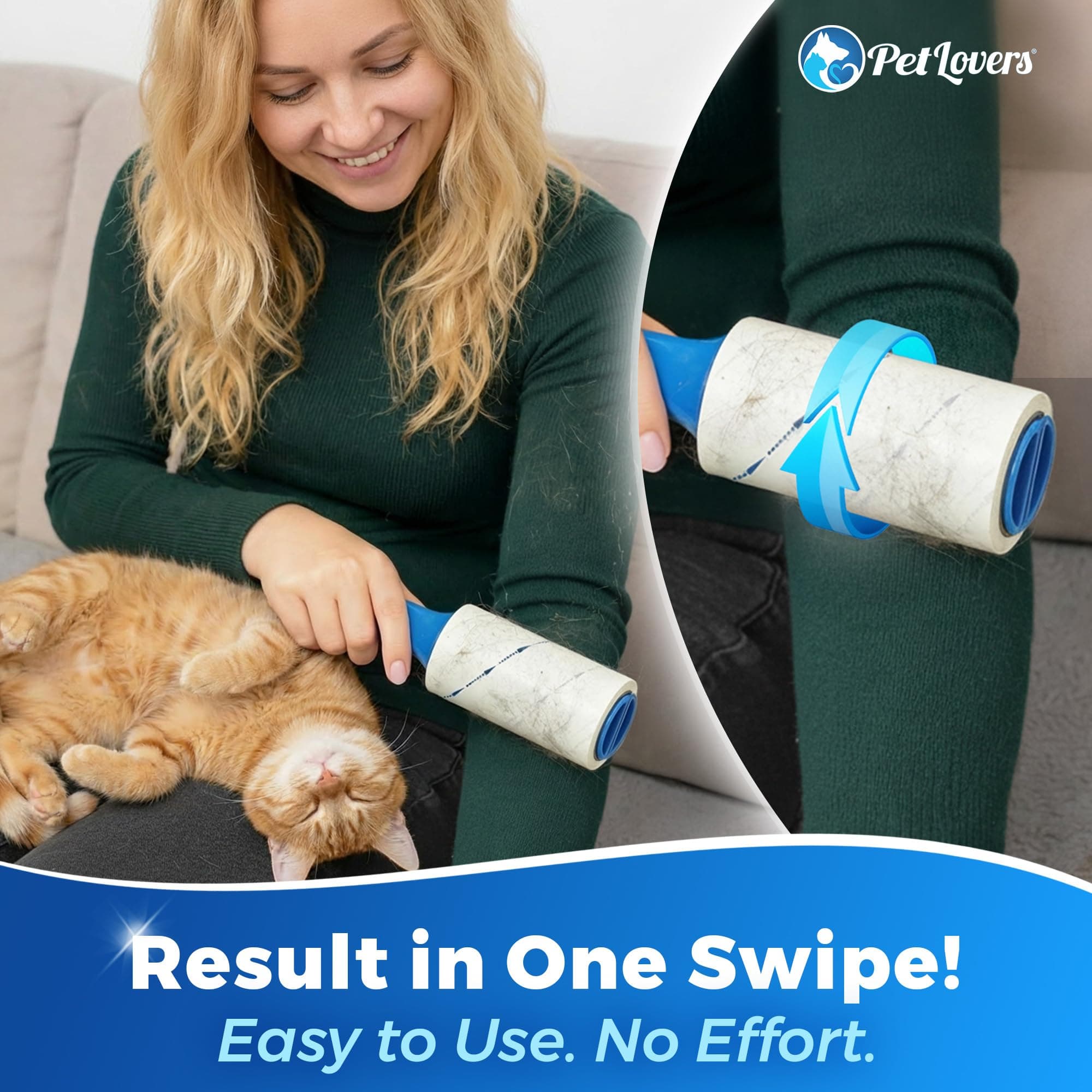 PetLovers Extra Sticky Lint Roller Value Set 270 Sheets for Pet Hair Removal and Clothes, Dog and Cat Lint Remover, 3 Pack - image 3