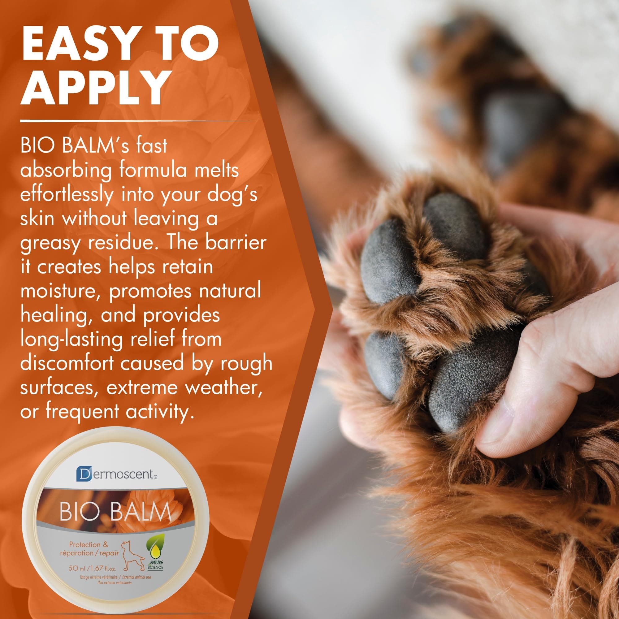 Dermoscent | Bio Balm | Natural, Organic, Healing Dog Paw Balm | Skin & Paw Soother For Dogs With Dry, Cracked, & Rough Paws | Veterinarian-Approved Paw Pad Moisturizer & Protector - image 5