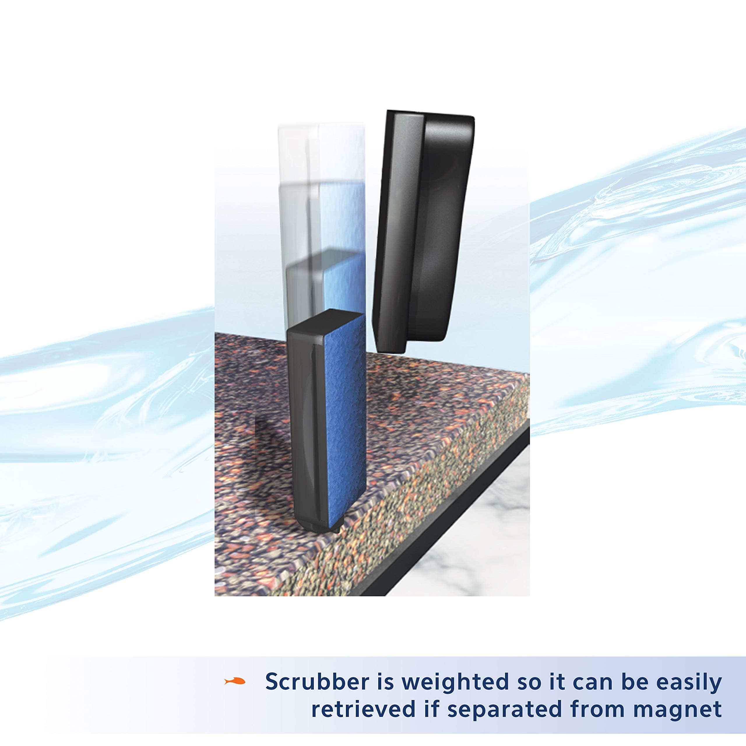 Aqueon Aquarium Algae Scraper, Fish Tank Cleaning Magnets for Glass/Acrylic, Small, Black - image 5