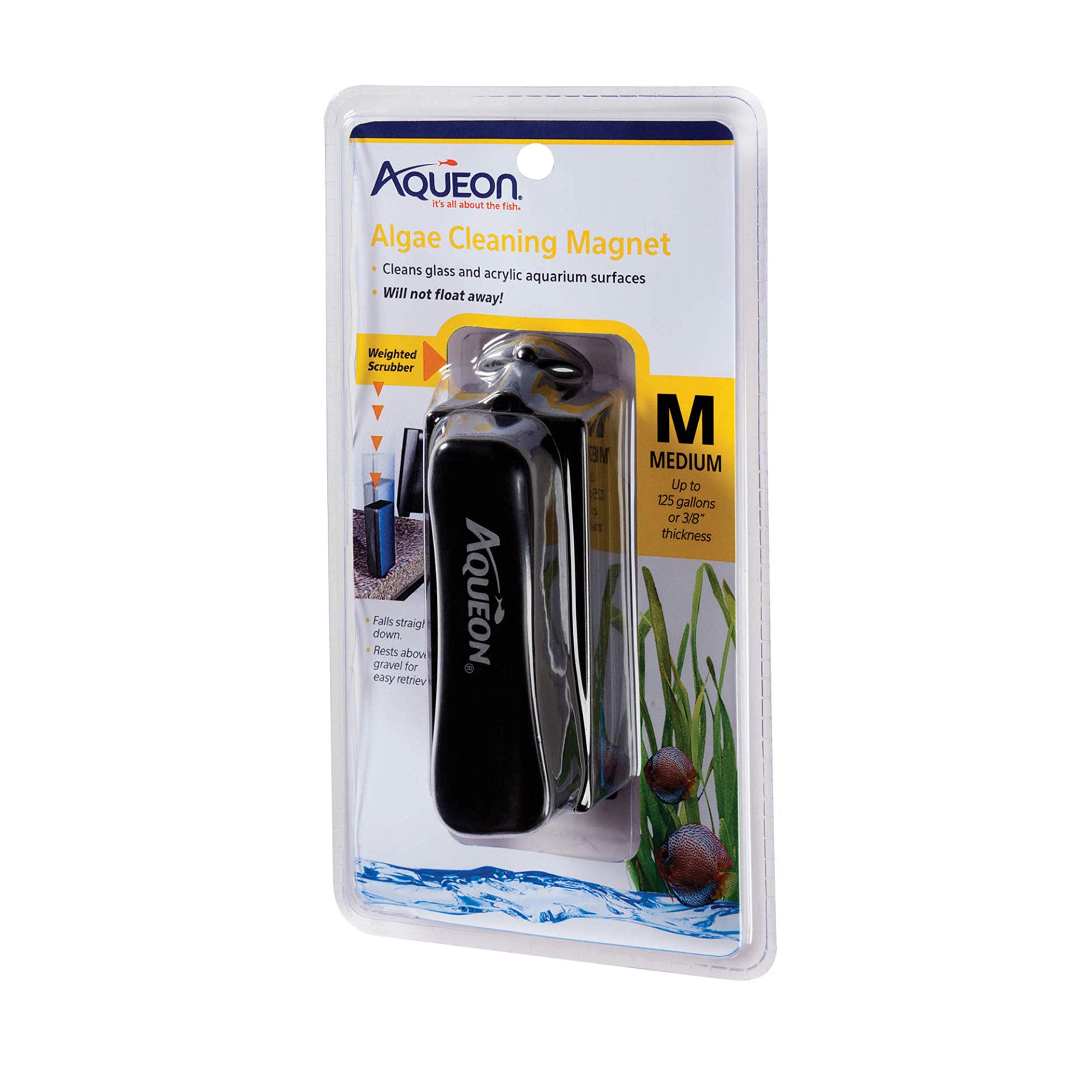 Aqueon Aquarium Algae Scraper, Fish Tank Cleaning Magnets for Glass/Acrylic, Medium
