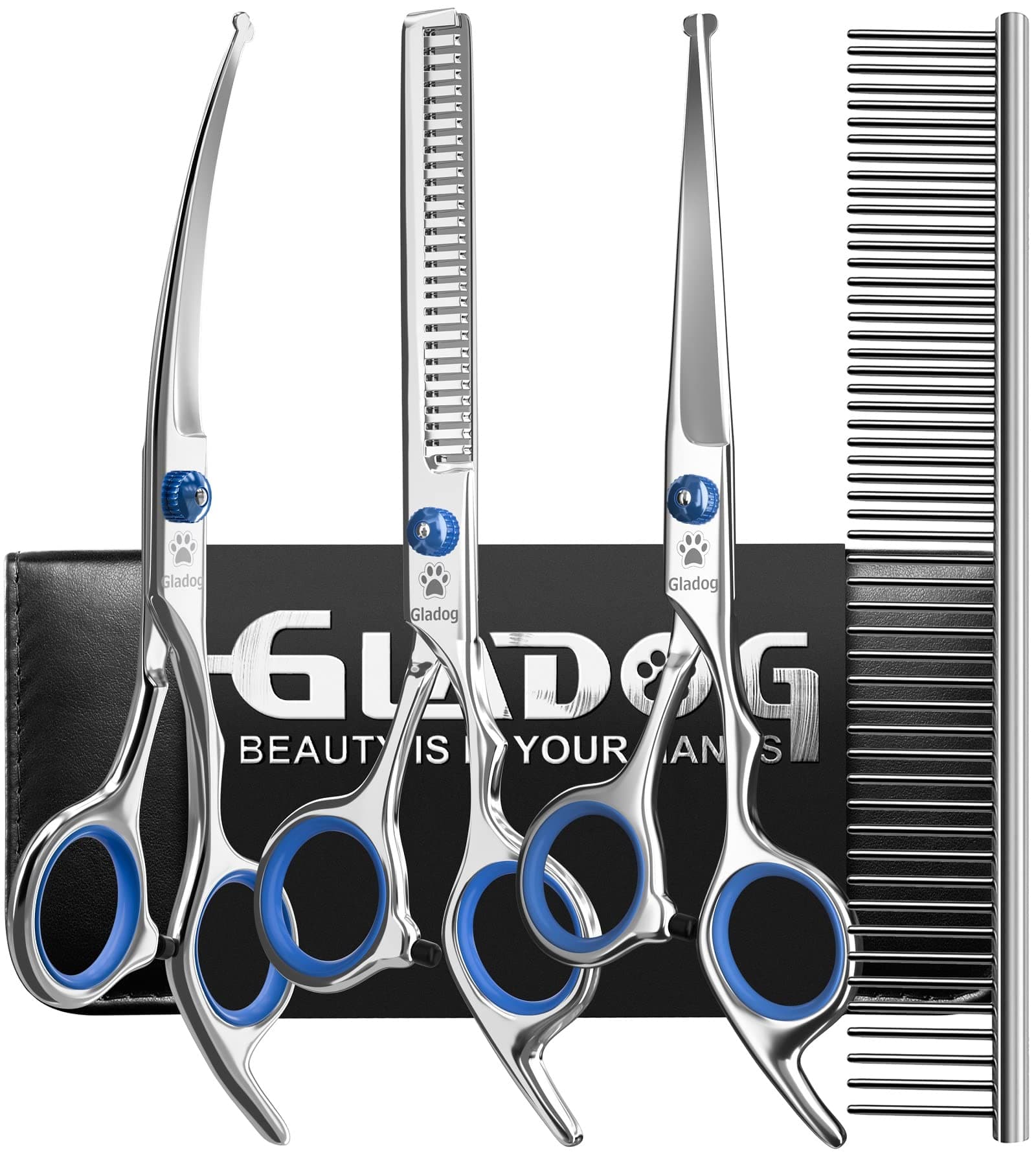 GLADOG Professional 5 in 1 Dog Grooming Scissors Set with Sa... Review: Is It Worth It in 2026?