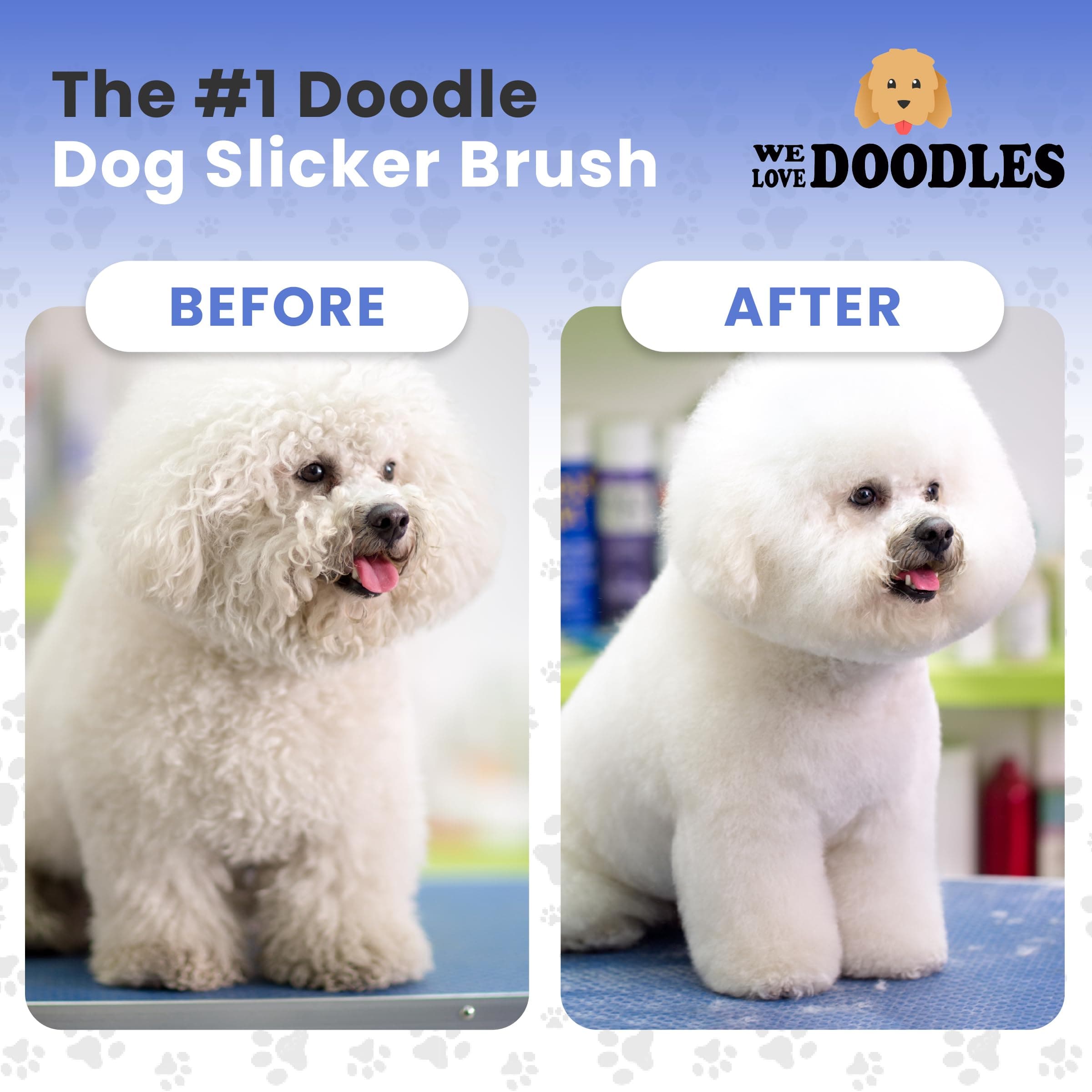 Slicker Brush for Dogs, Dog Grooming Supplies - Best Doodle & Poodle Brush for Long Haired Dogs - Goldendoodle Long Pin Detangler For Dematting (Large Curved) - image 6