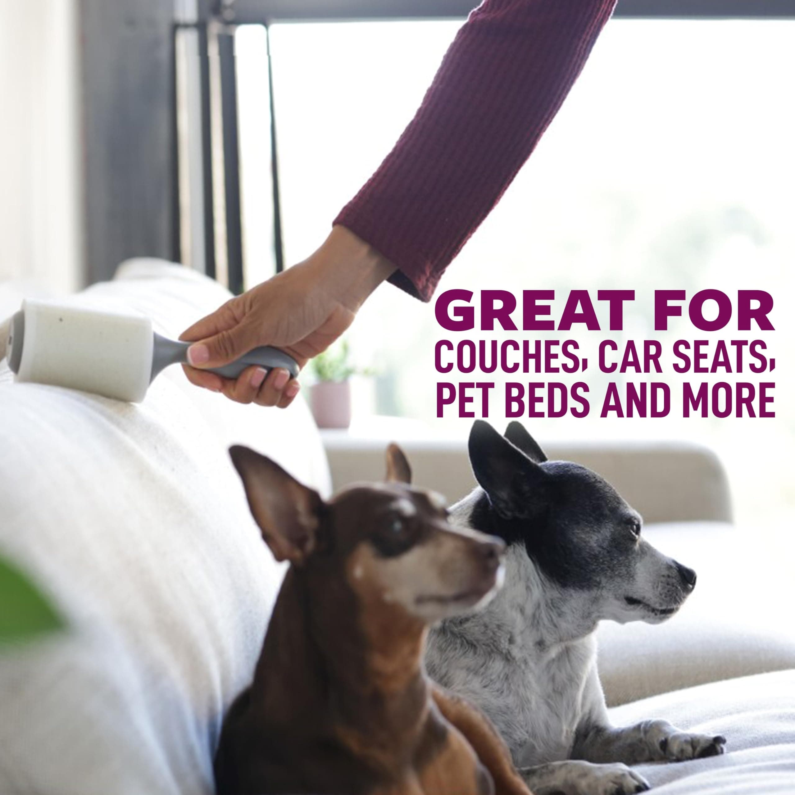 Scotch-Brite Pet Hair Pickup Extra Sticky Large Lint Roller, Designed for Removing Fur + Fluff on Couches, Clothes, Dog and Cat Beds, & More, 1 Pack, 60 Easy-Tear Adhesive Sheets Total - image 4