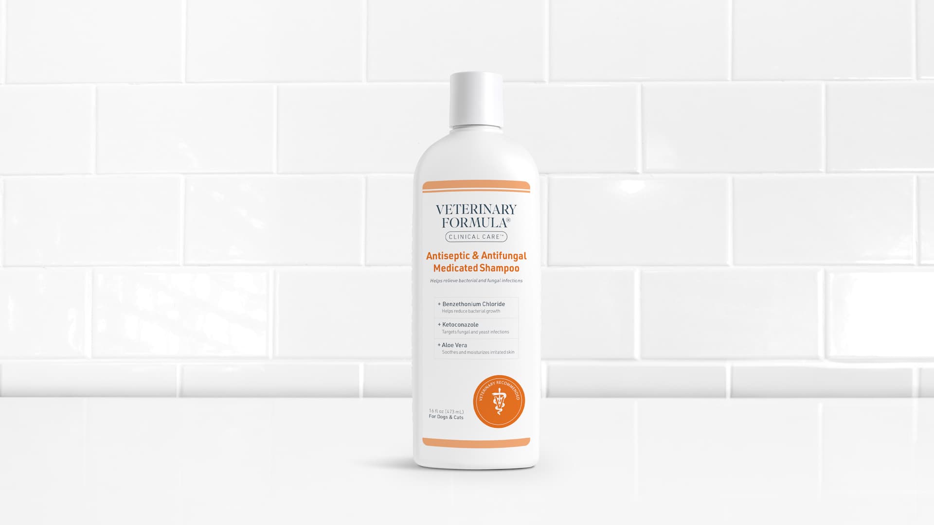 Veterinary Formula Clinical Care Antiseptic and Antifungal Medicated Shampoo for Dogs & Cats, 16 Fl Oz – Helps Alleviate Scaly, Greasy, red Skin – Paraben, Dye, Soap-Free (1 Pack) - image 8