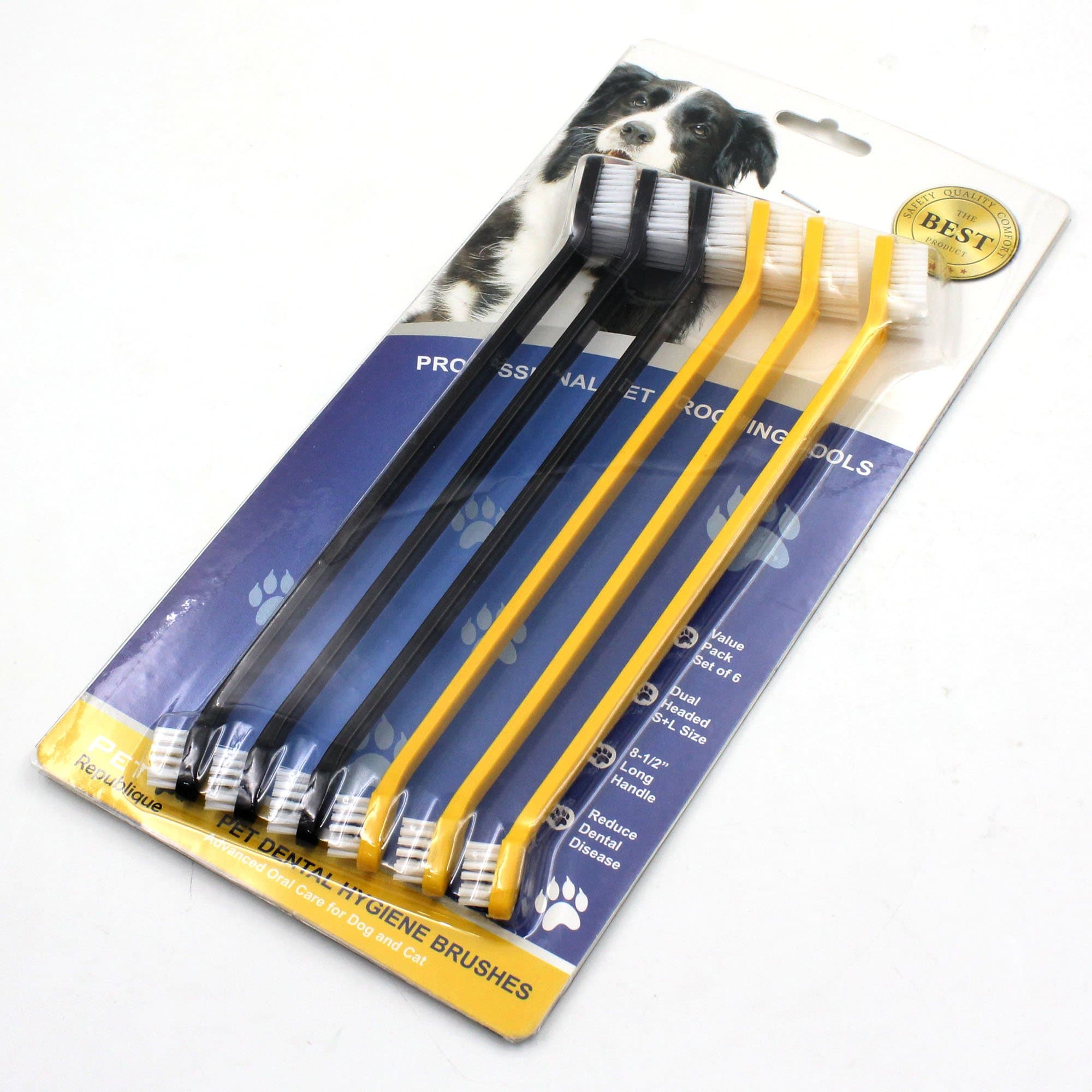Pet Republique Dog Toothbrush Set of 6 – Dual Headed Dental Hygiene Brushes for Small to Large Dogs, Cats, and Most Pets - image 7