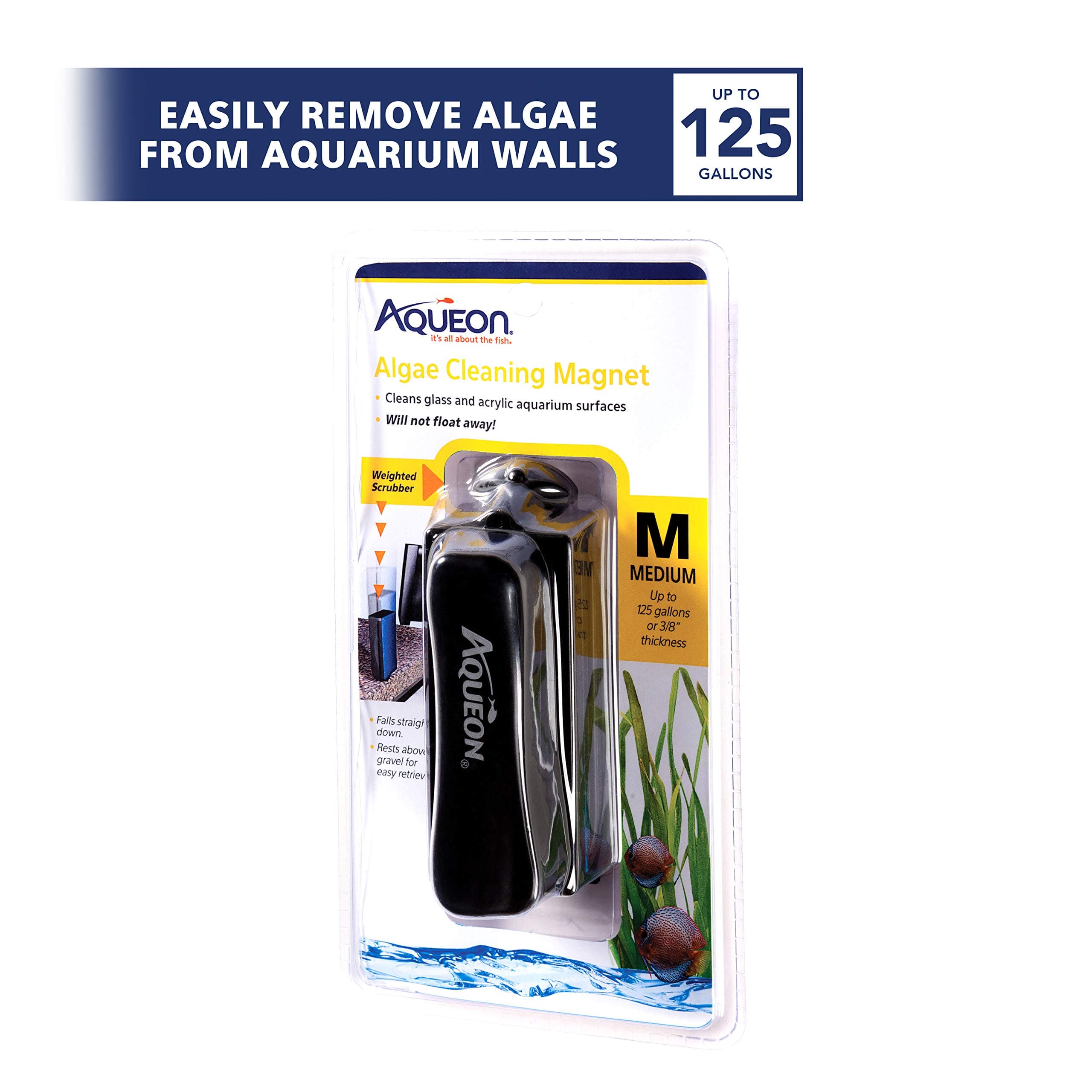Aqueon Aquarium Algae Scraper, Fish Tank Cleaning Magnets for Glass/Acrylic, Medium - image 2