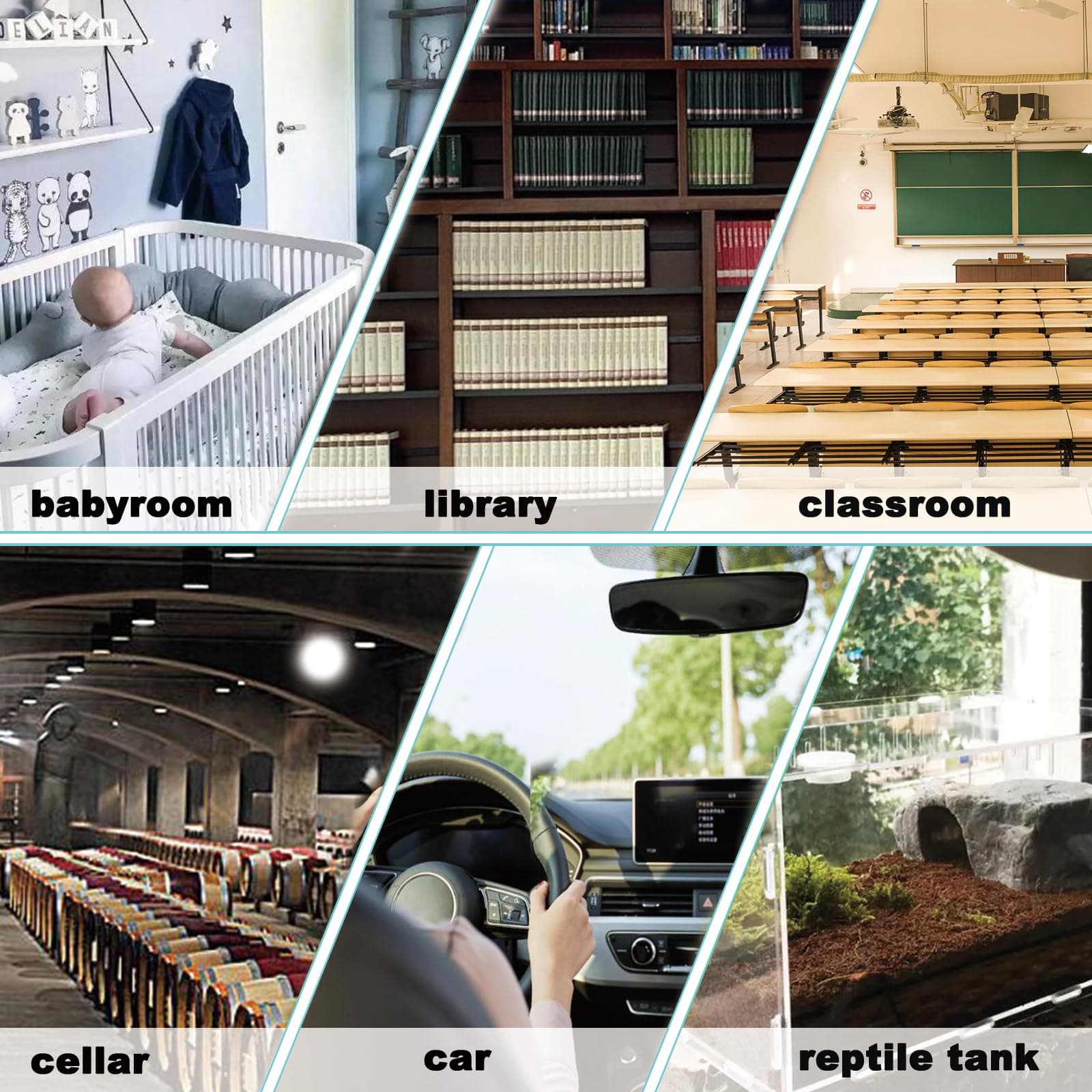 Reptile Thermometer and Humidity Gauge Digtal Terrarium Thermometer Rectangle Bearded Dragon Cage Accessories Reptile Temp and Humidity Gauge for Leopard Gecko Hermit Crab Gecko Lizard Etc 2pc - image 7