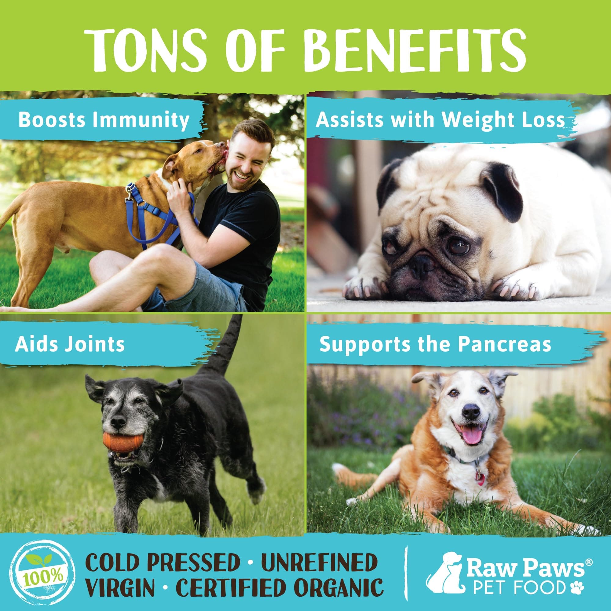 Raw Paws Virgin Organic Coconut Oil for Dogs & Cats, 4-oz - Treatment for Itchy Skin, Dry Nose, Paws - Hot Spot Lotion - Natural Hairball Remedy for Cats - image 3