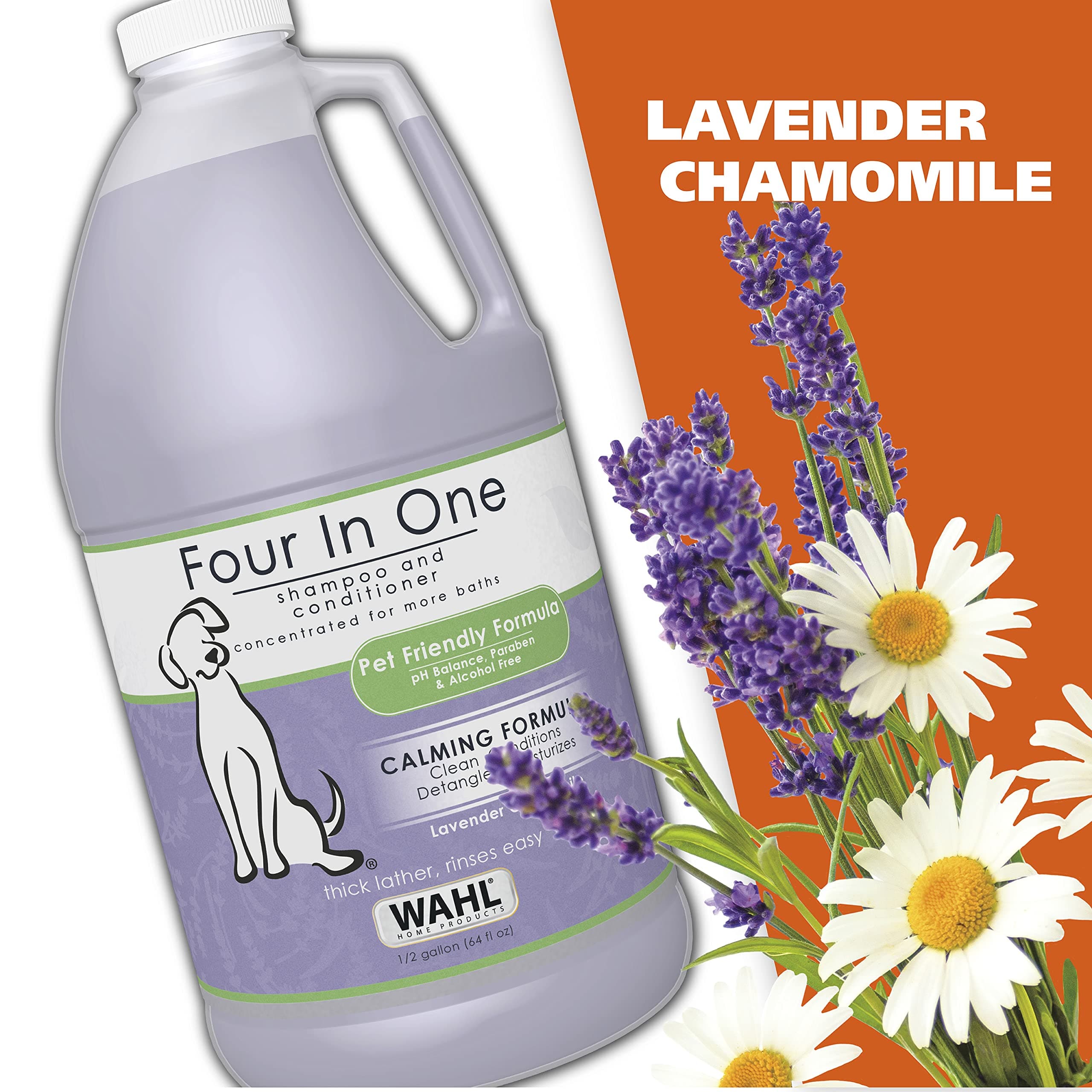 Wahl USA 4-in-1 Calming Pet Shampoo for Dogs with a Lavender Chamomile Scent – Cleans, Conditions, Detangles, & Moisturizes - Pet Friendly Formula – 64 Oz - Model 821000-050 - image 5