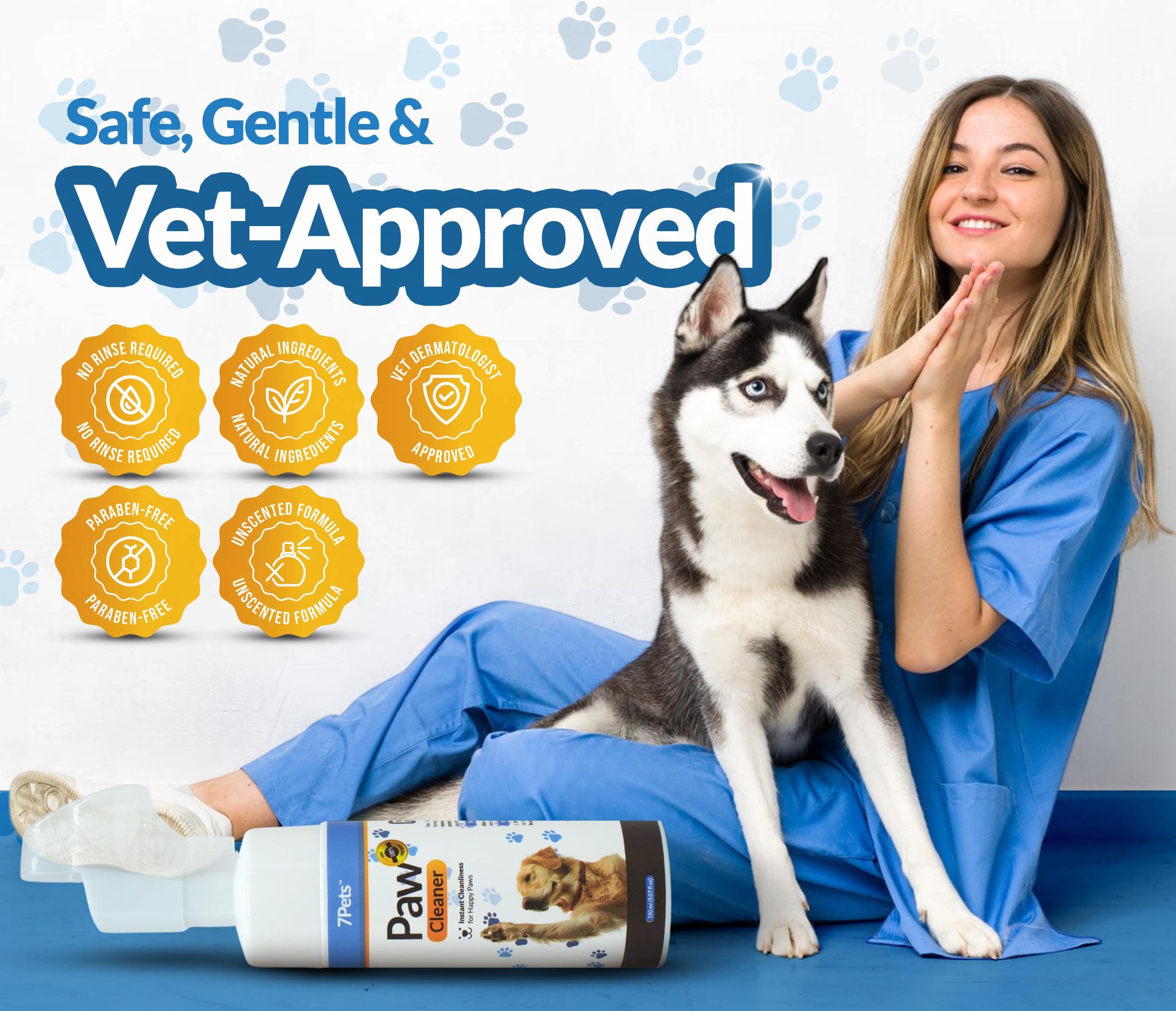 Paw Cleaner for Dogs & Cats | Gentle Dog Paw Washer | No Rinse Foaming | Unscented | Pet Foot Cleaner with Built-in Silicone Brush for Muddy Paws | Puppy & Kitten Paw Wash | 5 fl oz - image 4