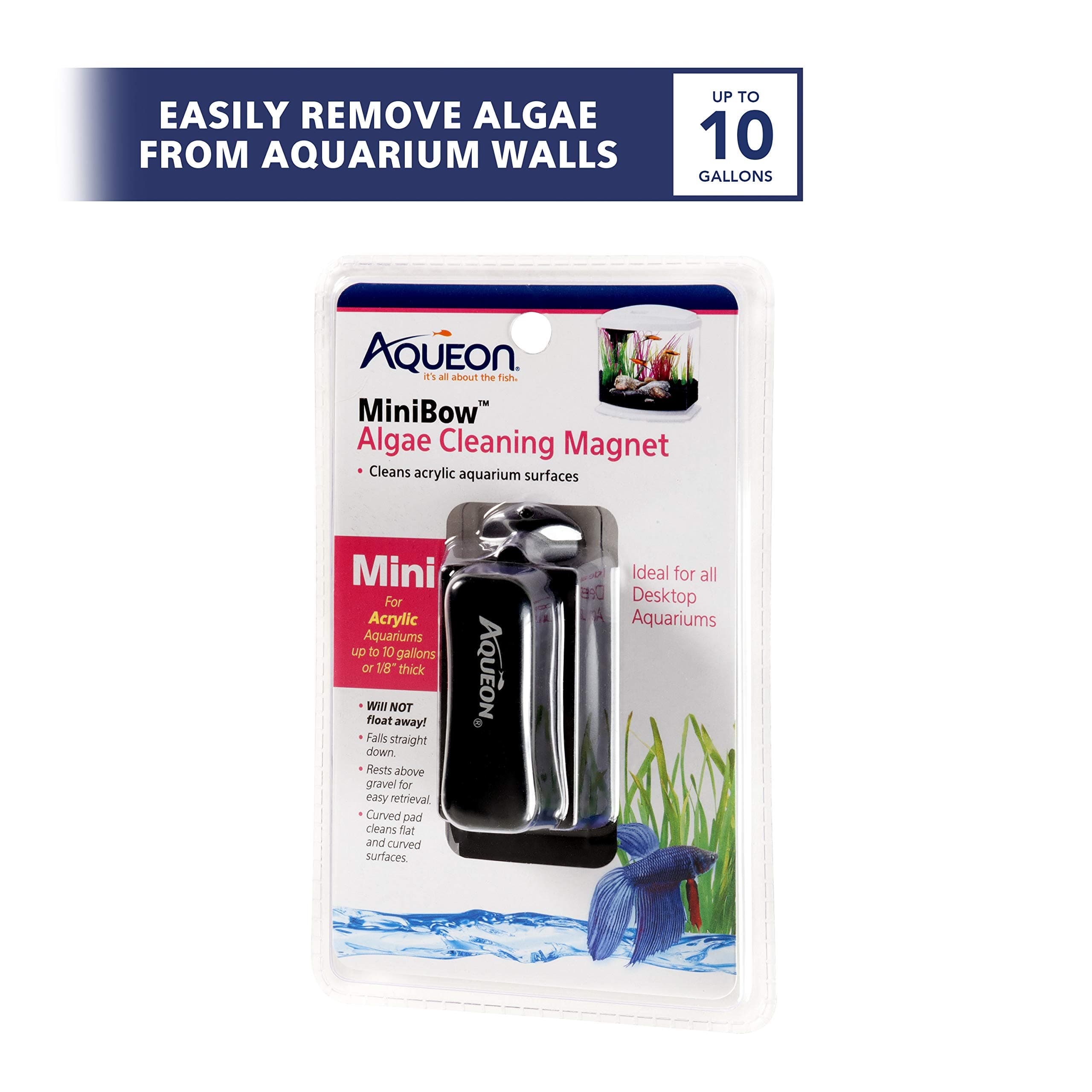 Aqueon Aquarium Algae Scraper, Fish Tank Cleaning Magnets for Glass/Acrylic, Mini - image 2