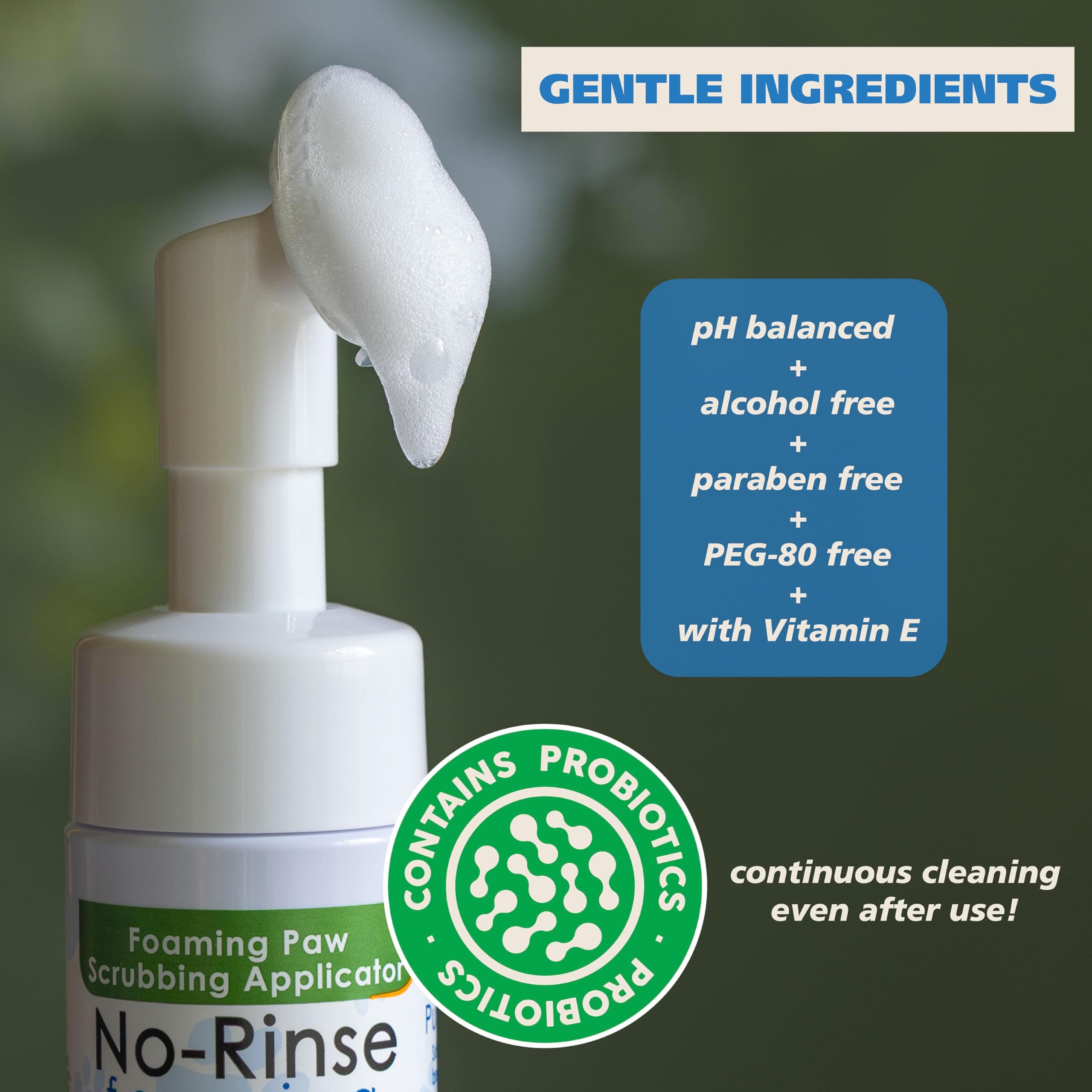 Wahl USA Gentle Foaming Dog Paw Cleaner, No-Rinse Probiotic Formula with Soft Silicone Paw Scrubber Brush, Coconut Lime Verbena Scent, 8 fl oz – Model 3028477 - image 3