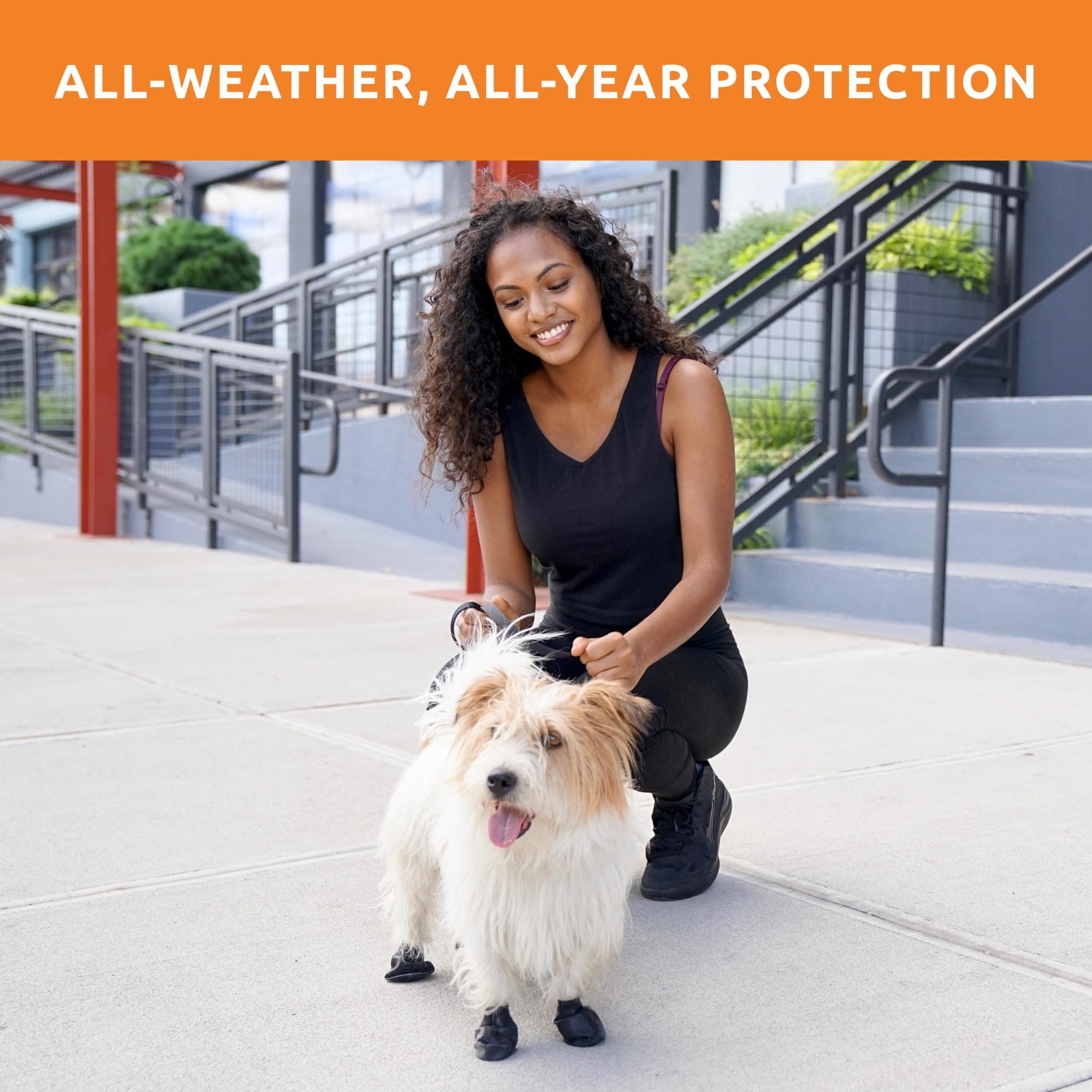 PawZ Rubber Dog Boots for Small Paws - All-Weather Waterproof Dog Shoes, Anti-Slip Traction for Rain, Snow, Mud & Hot Pavement - Pull-On Dog Booties, Black - X-Small (1.5"-2") - Pack of 12 - image 4