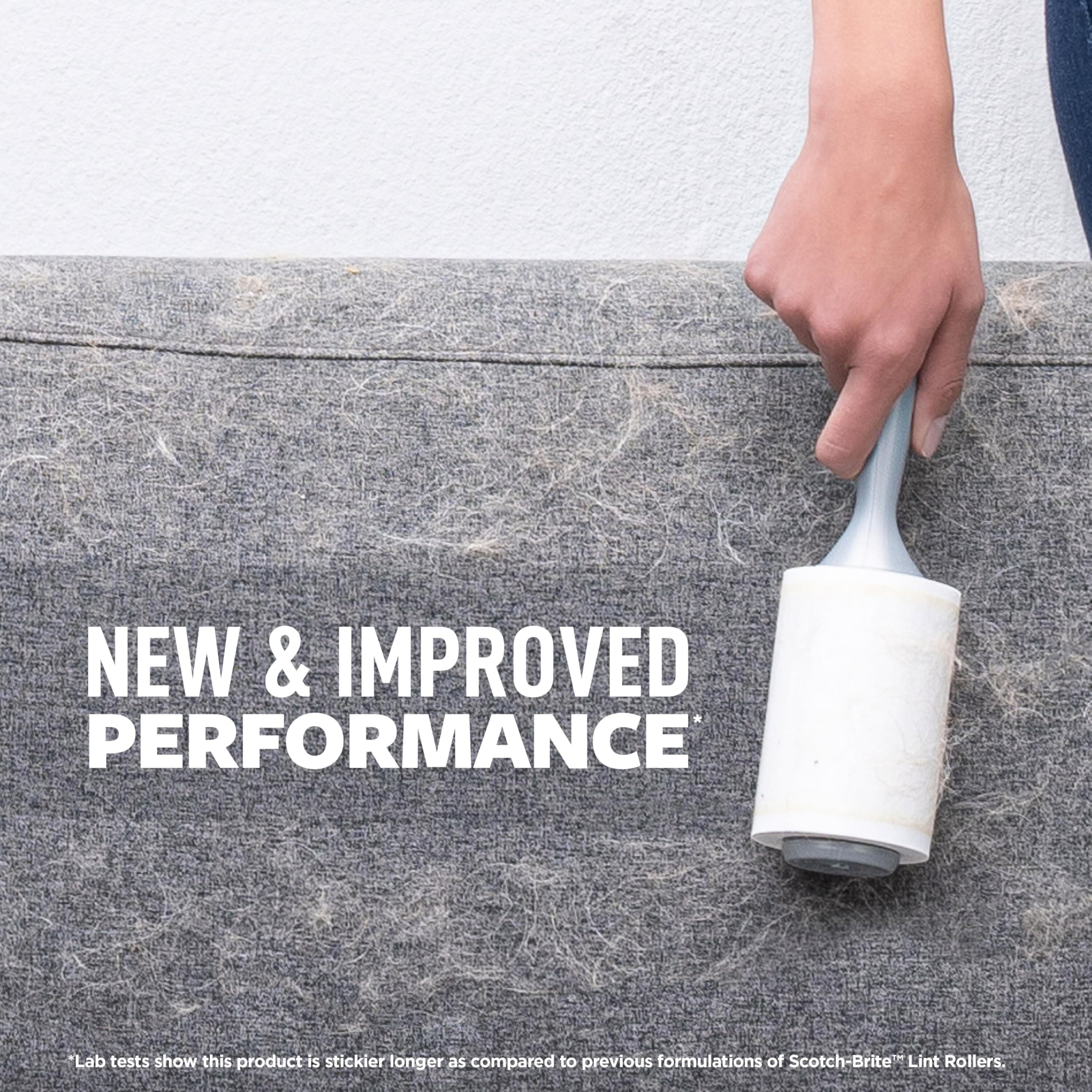 Scotch-Brite Pet Hair Pickup Extra Sticky Large Lint Roller, Designed for Removing Fur + Fluff on Couches, Clothes, Dog and Cat Beds, & More, 1 Pack, 60 Easy-Tear Adhesive Sheets Total - image 2