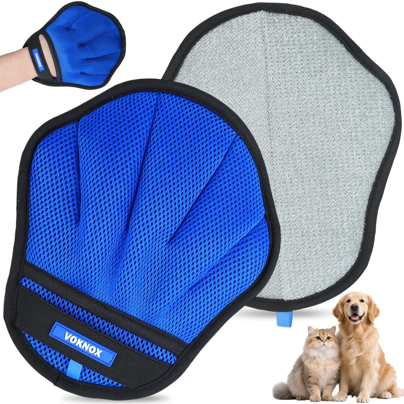 Pet Hair Removal Glove for Dogs & Cats, Electrostatic Five-Finger Hair Remover for Furniture, Couch, Carpet & Car Seat, Reusable Washable Pet Fur Cleaning Tool, Not for Grooming (1 PCS)