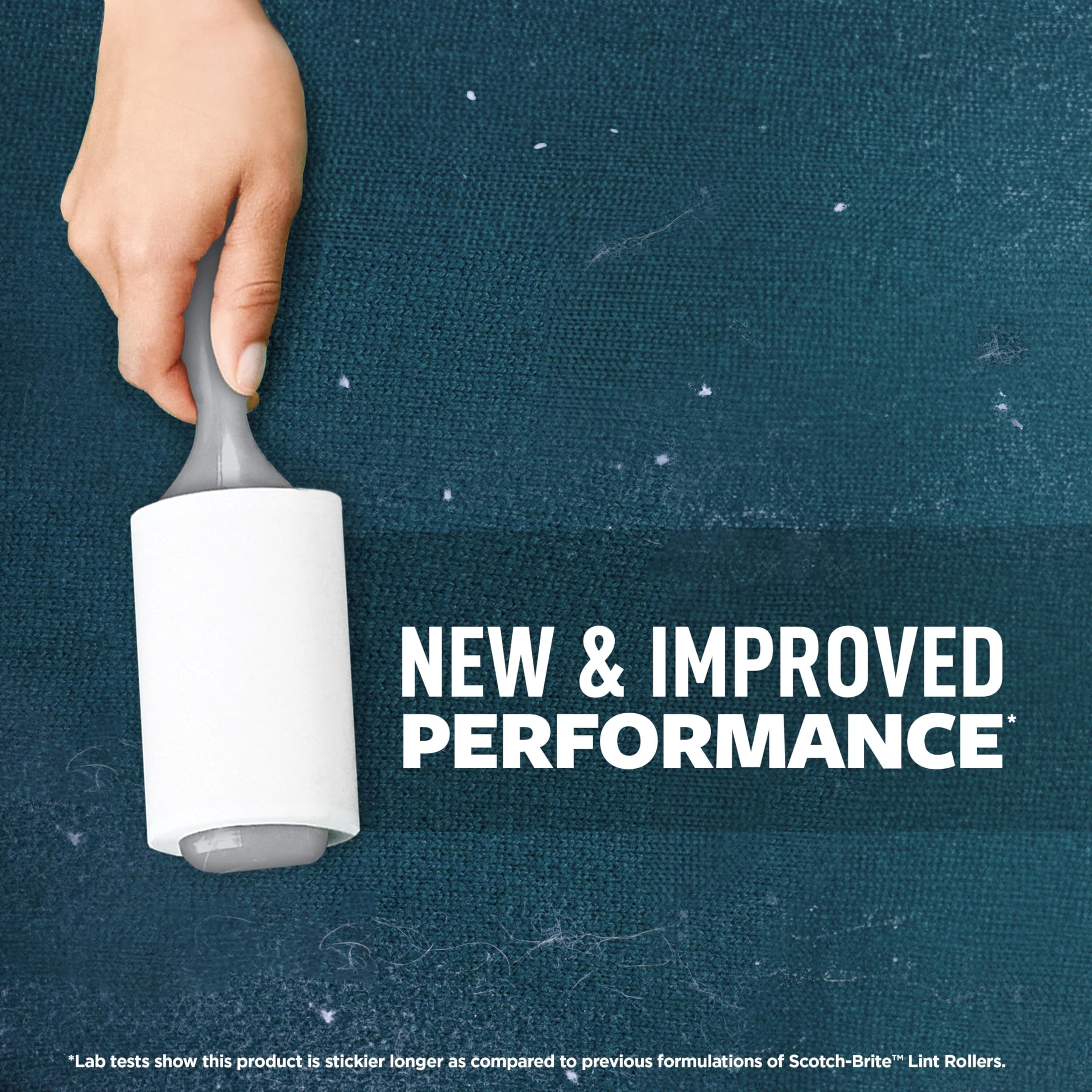 Scotch-Brite Everyday Clean Lint Roller, White, Manual Operation, 3 Pack, Lint Remover for Pet Hair, Dark Clothes, Furniture, and Dusty Surfaces, 300 Adhesive Sheets Total - image 2