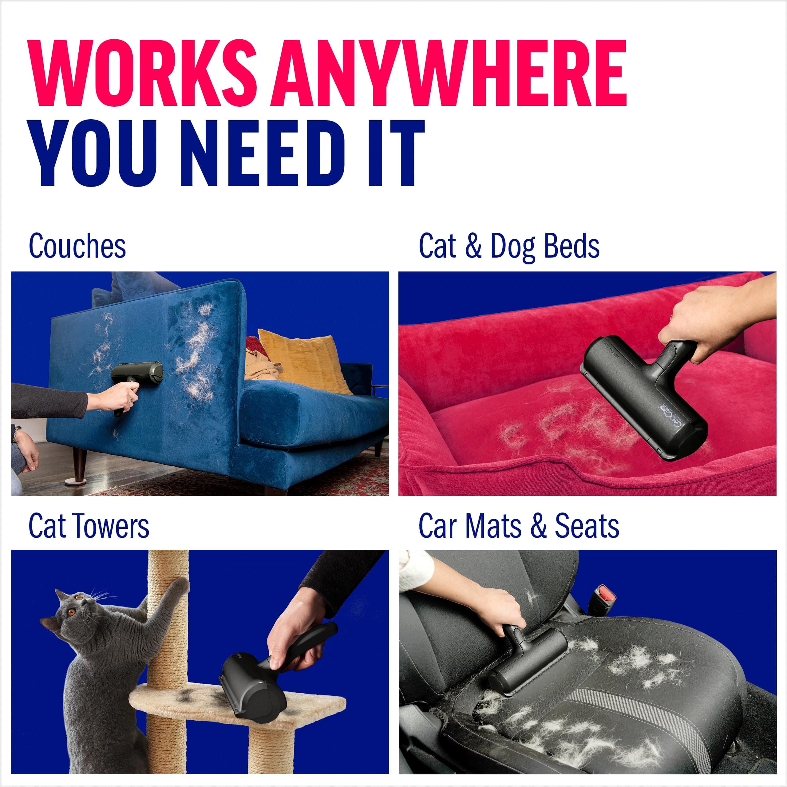 ChomChom Roller Pet Hair Remover – Original Size Reusable Lint Roller for Cat & Dog Hair on Furniture, Couch, Carpet, Car, Rugs & Bedding – Portable, Eco-Friendly (Black) - image 6