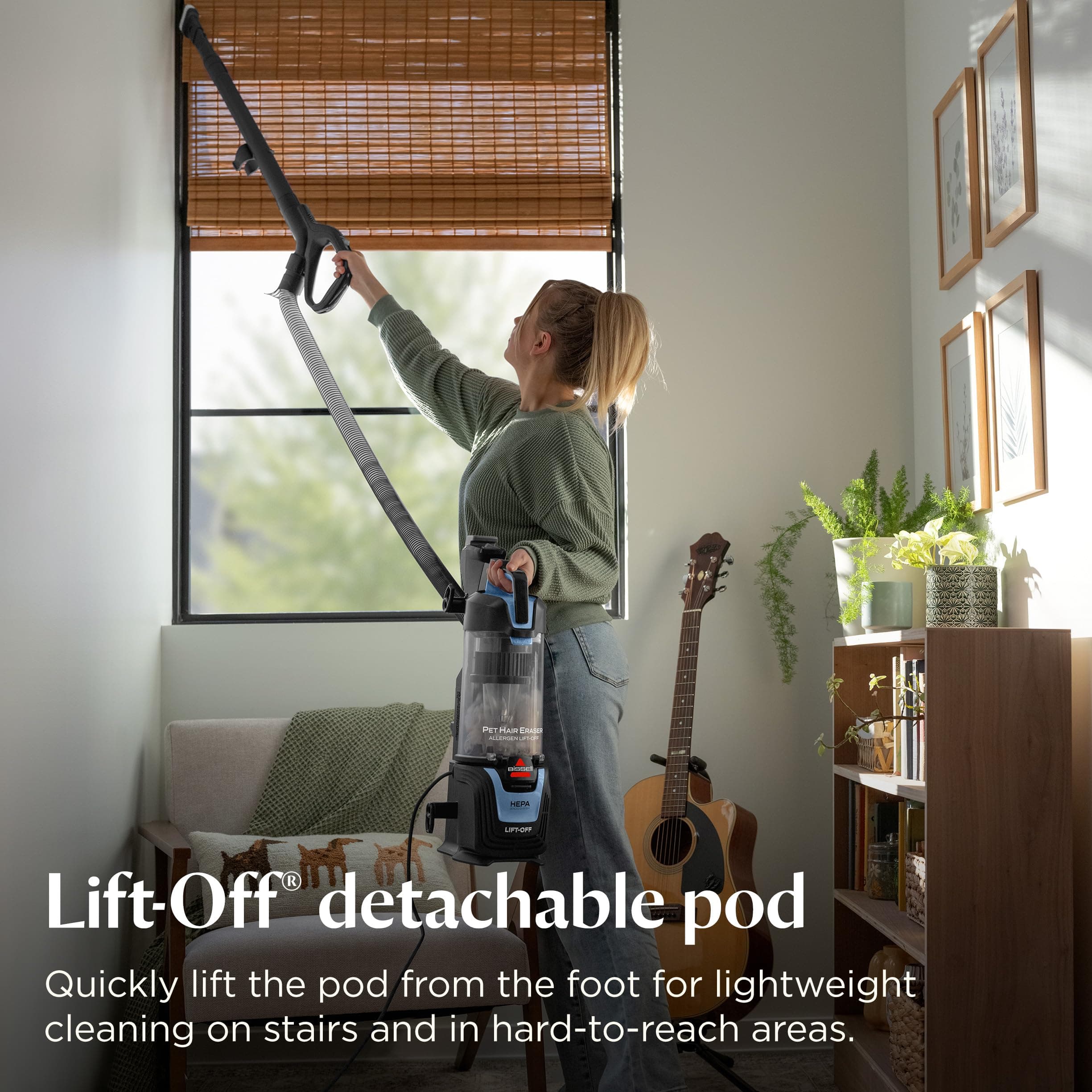 Bissell Pet Hair Eraser Allergen Lift-Off with Powerful Suction, HEPA, Tangle-Free Brush Roll, 39883 - image 2