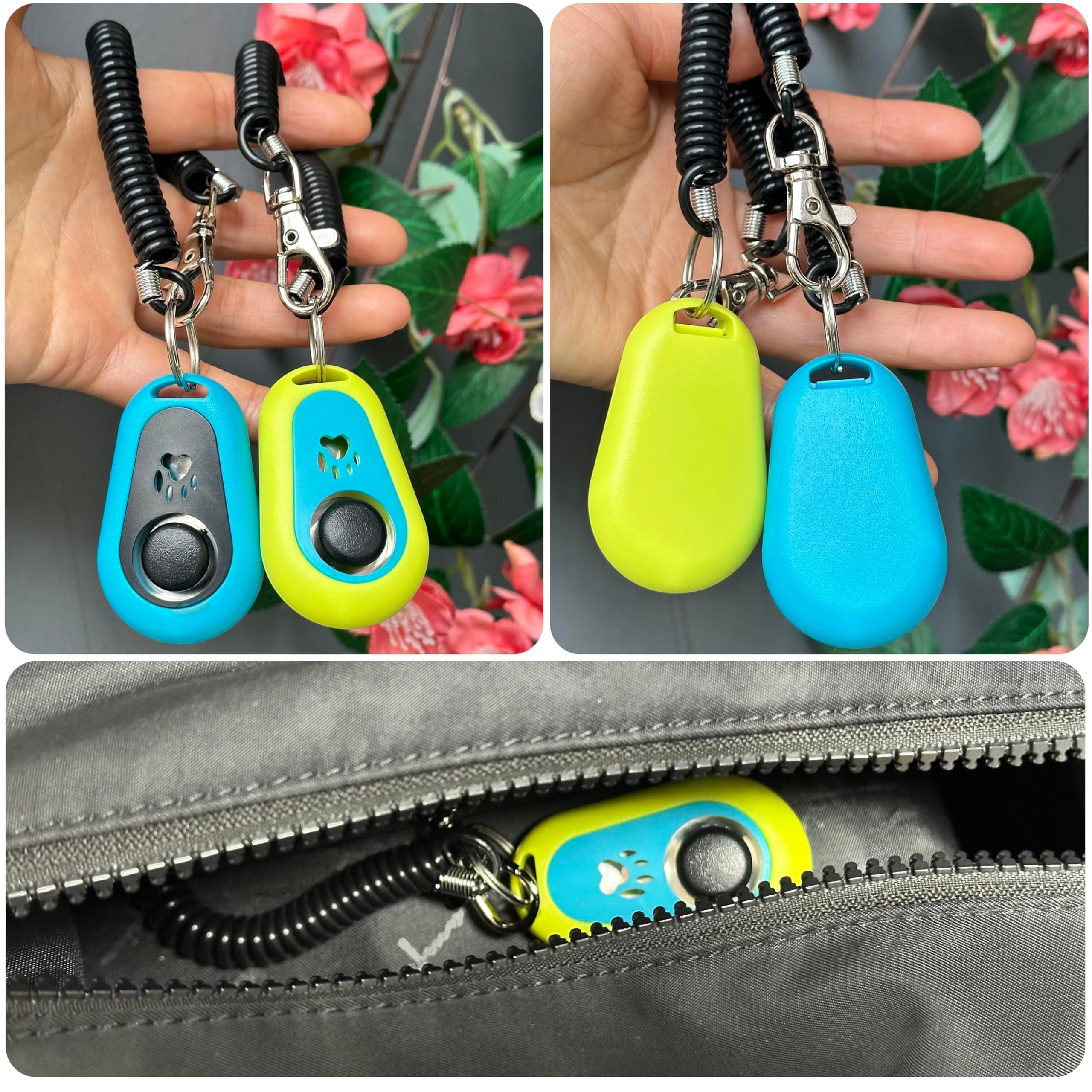 Pet Clicker for Dogs/Cats/Horses/Birds or Other Animals - Clickers for Training (Blue + Green) - image 2